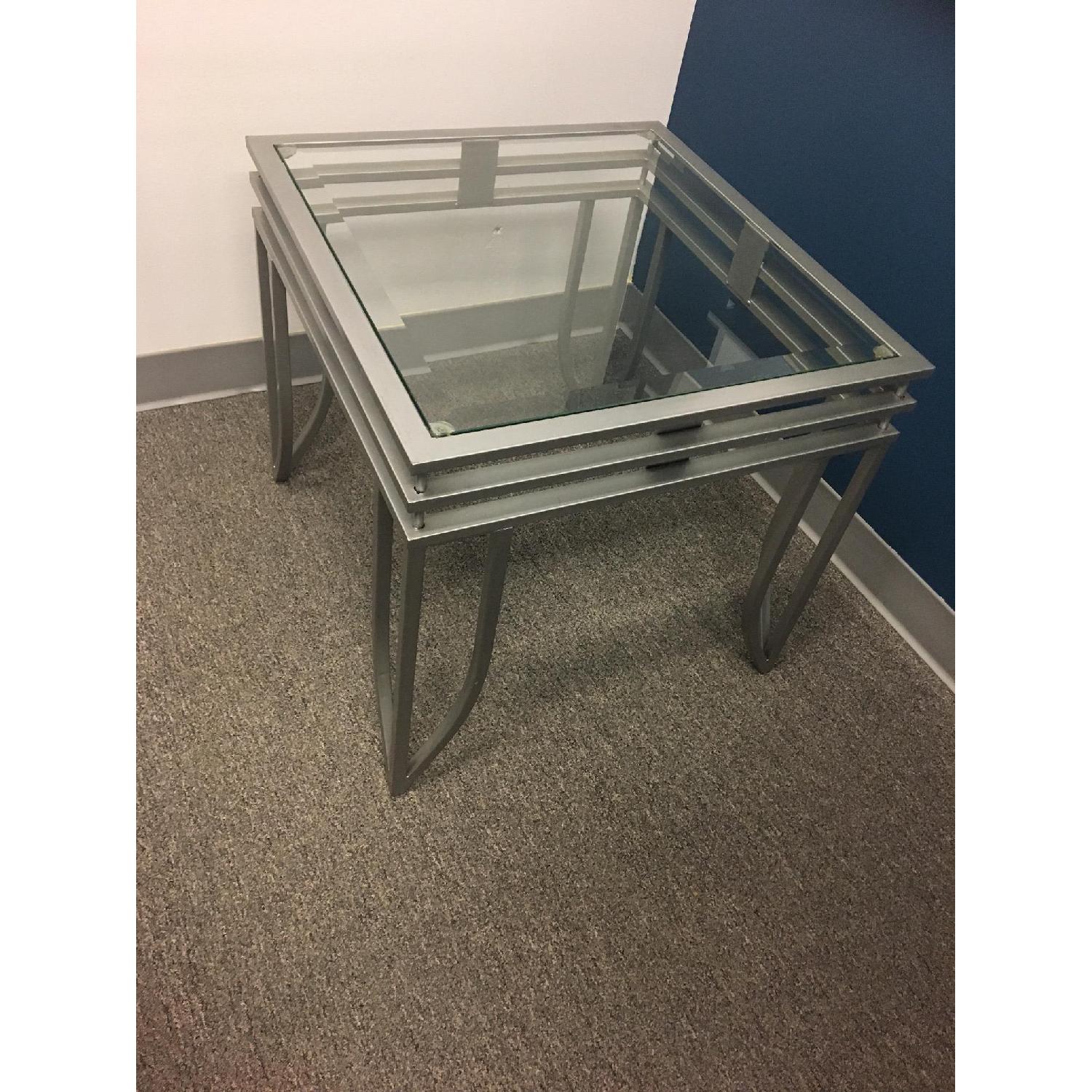 Glass Coffee Table + 2 Matching Side Tables - image-10