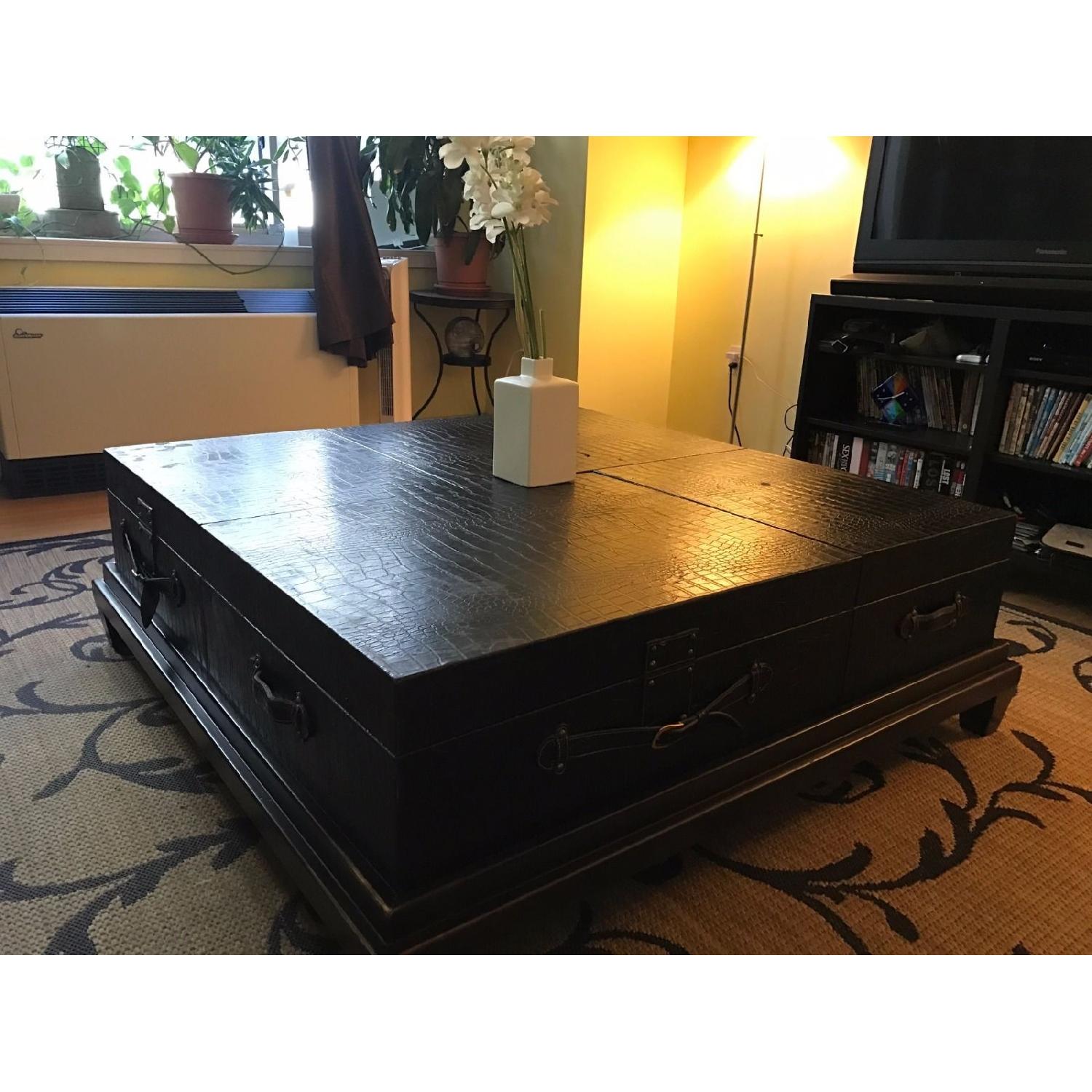 Safavieh Leather Covered Coffee Table - image-1