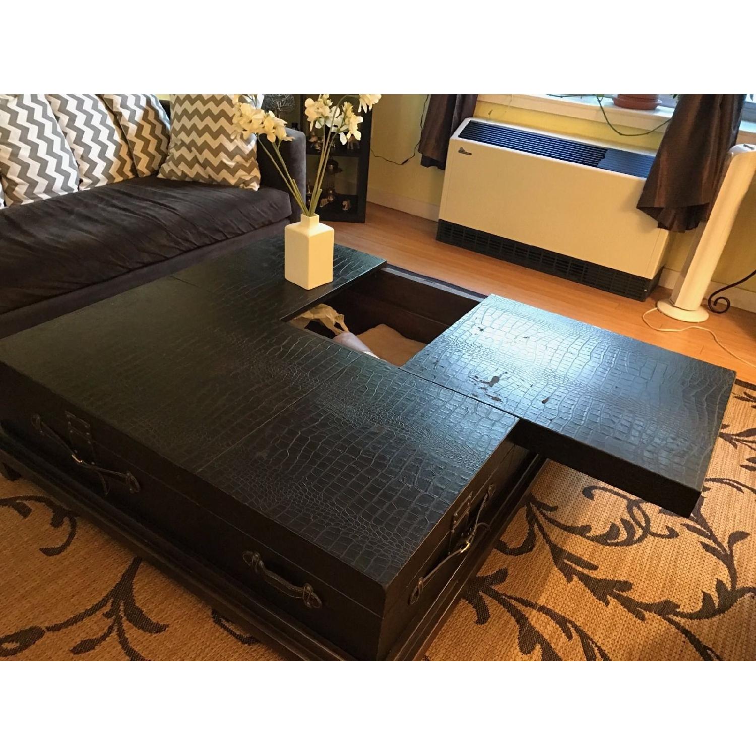 Safavieh Leather Covered Coffee Table - image-5