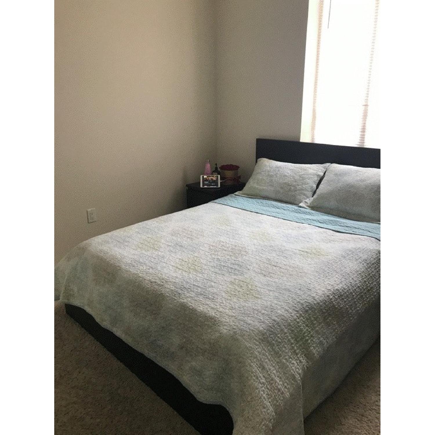 Ikea Malm High Bed Frame in Black-Brown - image-1