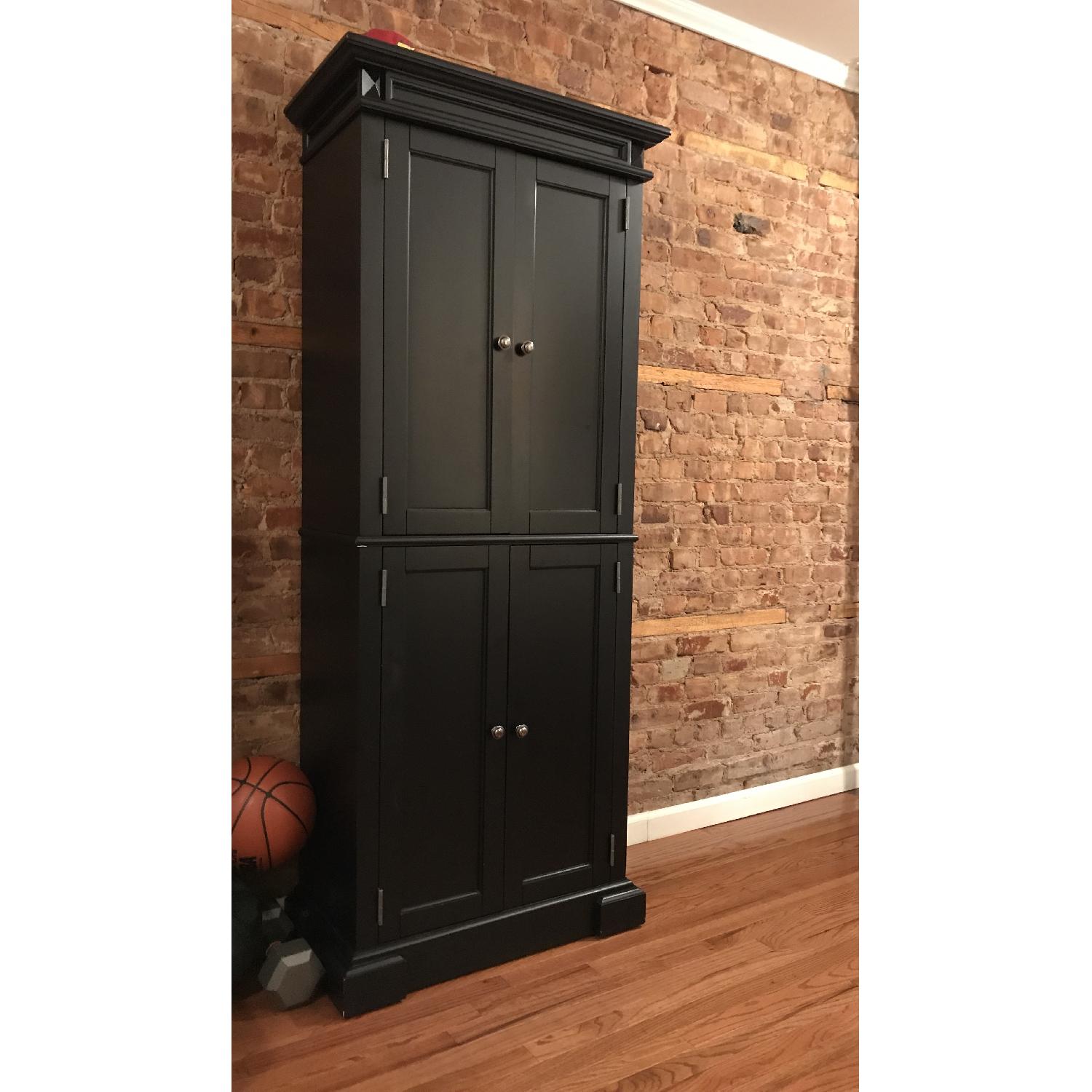 Black Wood Storage Cabinet - image-2