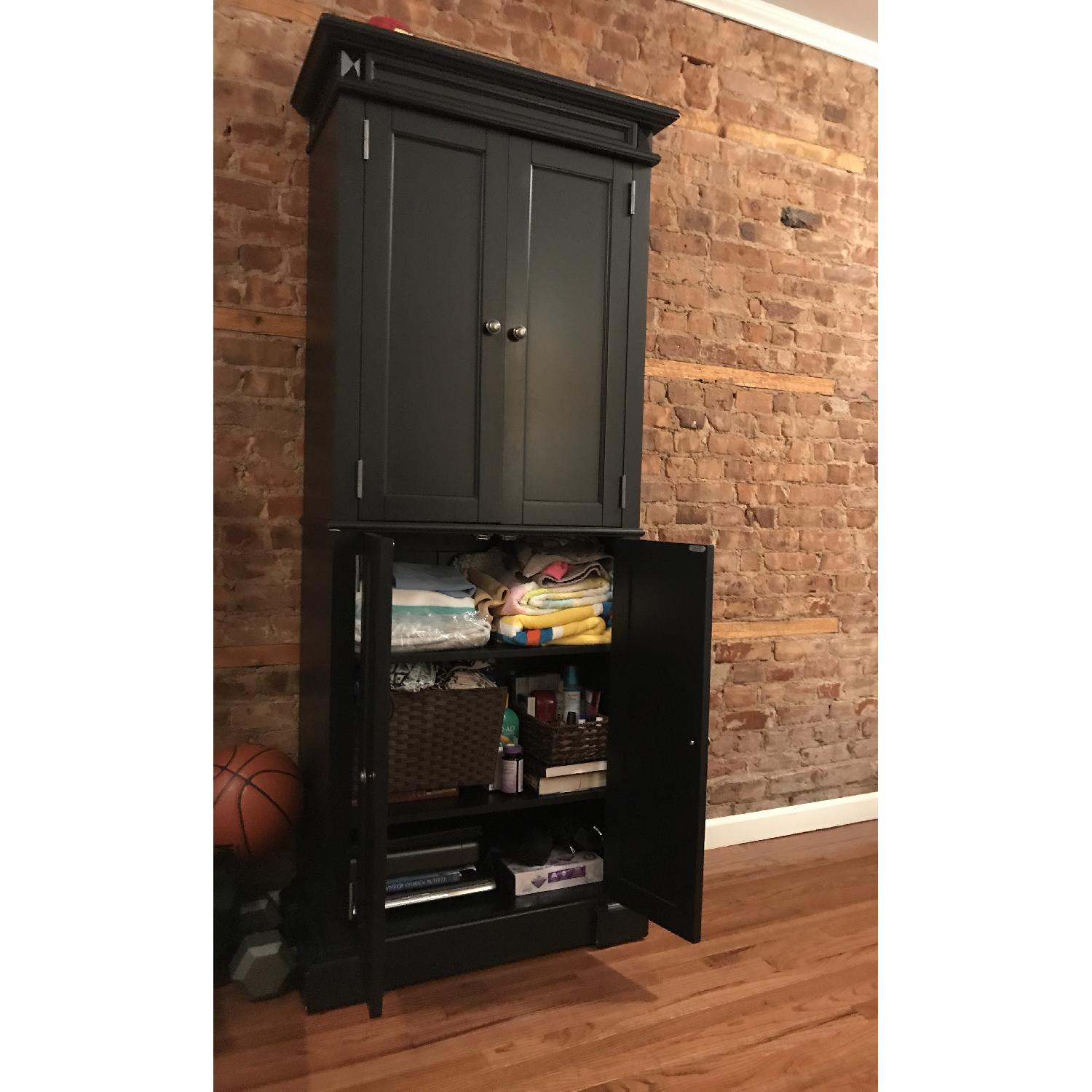Black Wood Storage Cabinet - image-3