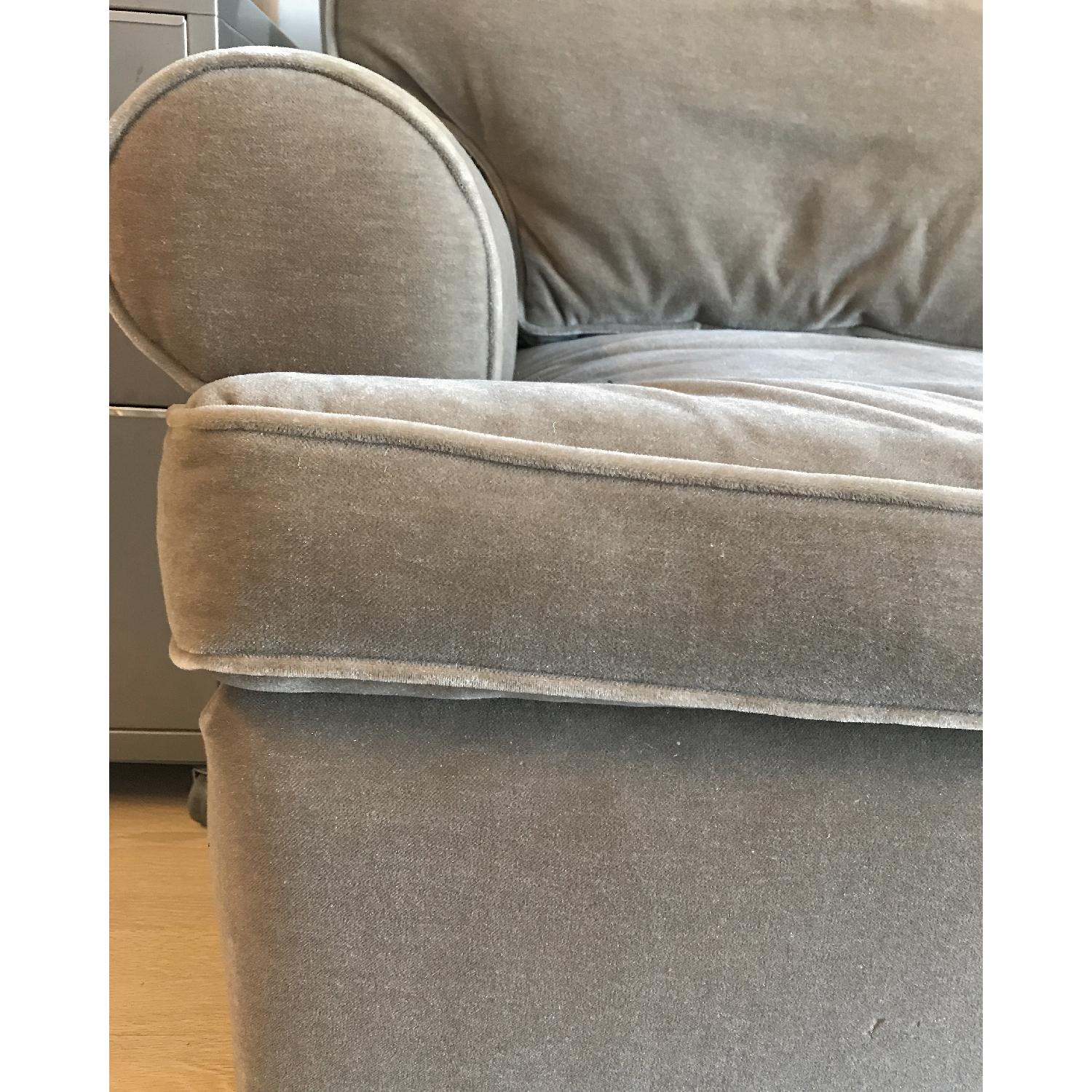 Custom Olive Mohair Couch - image-3