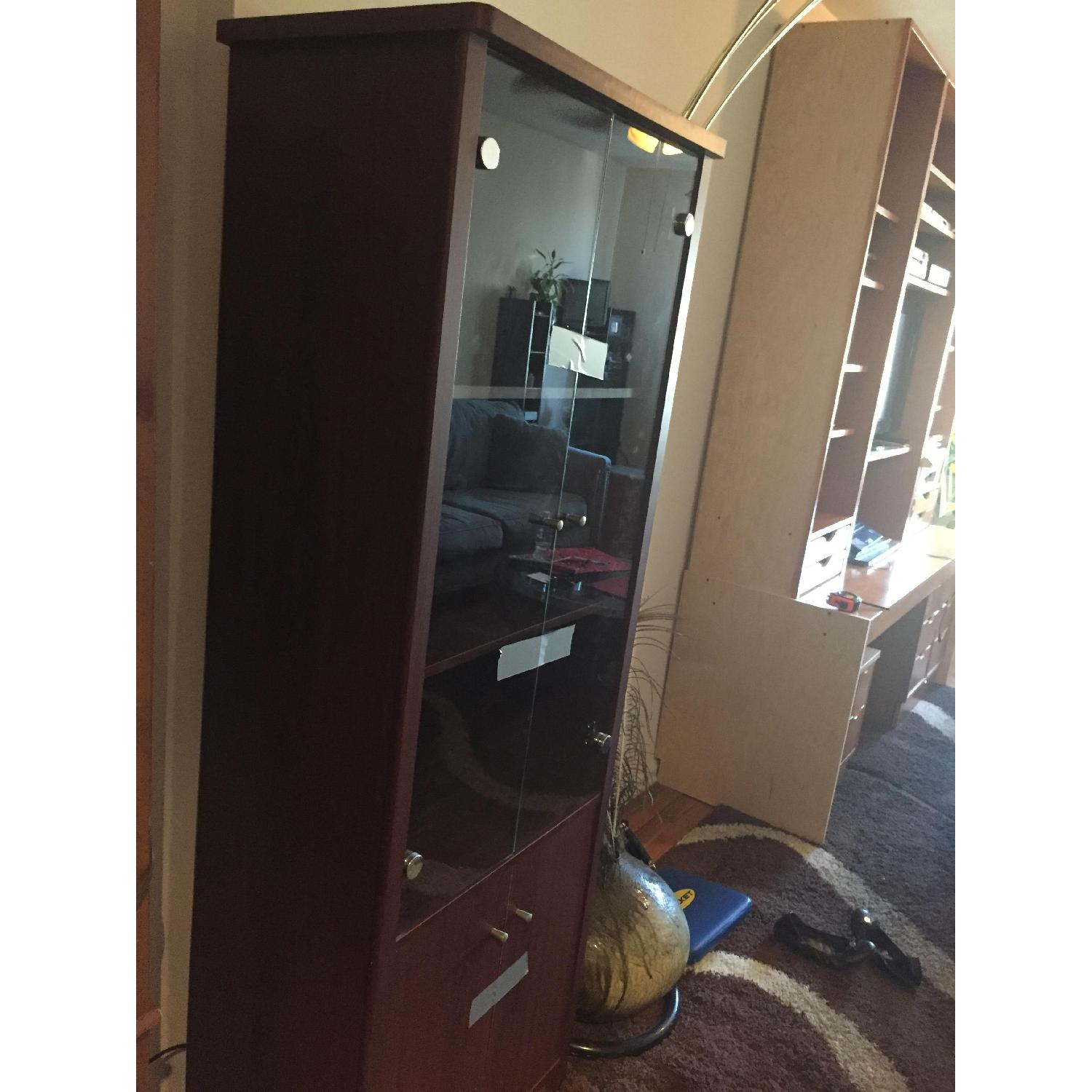 Wood Bookshelf w/ Drawers - image-2