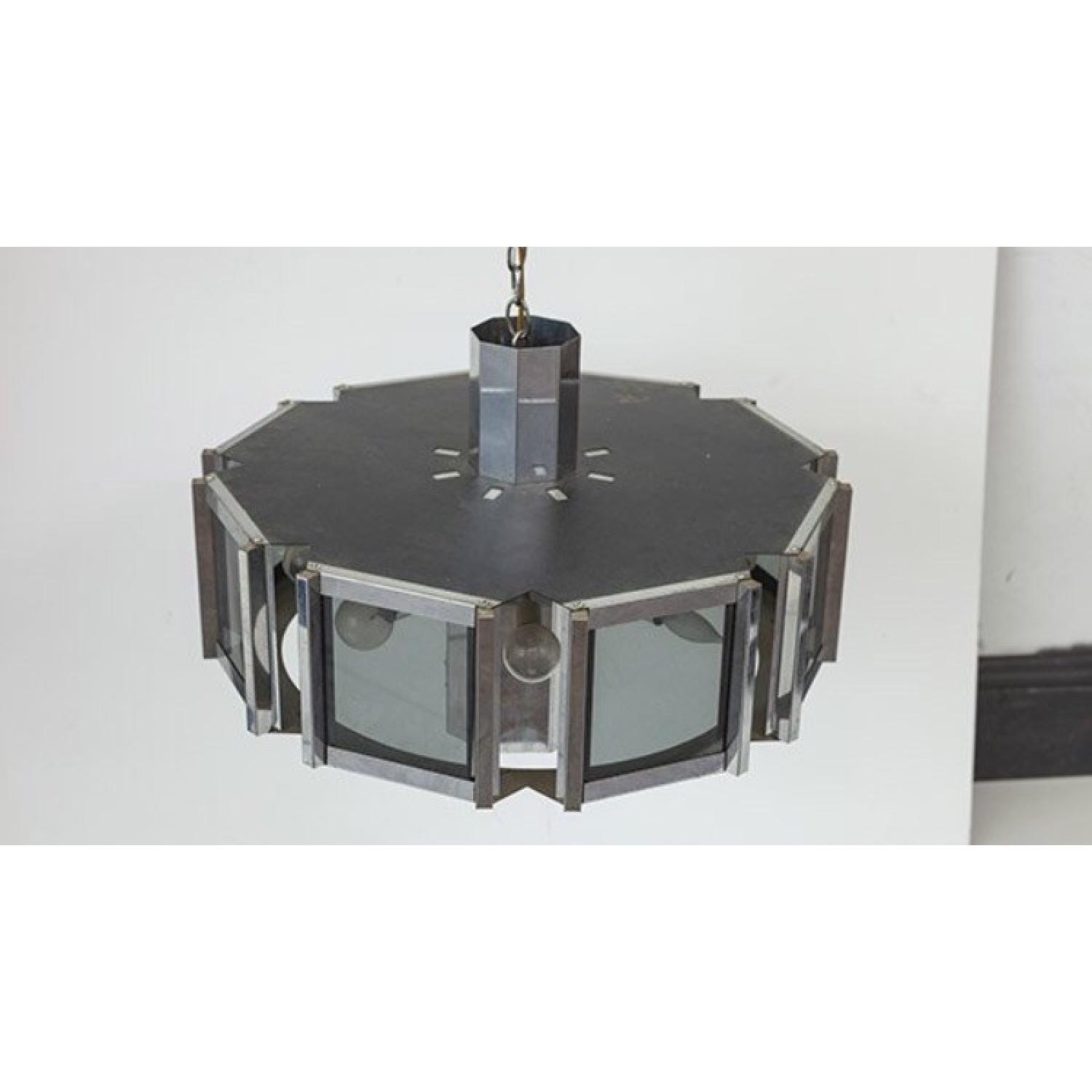 Frederick Raymond Mid Century Modern 70's Chrome Chandelier - image-1