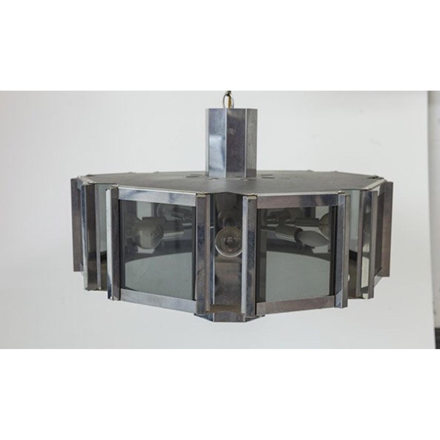 Frederick Raymond Mid Century Modern 70's Chrome Chandelier - image-4