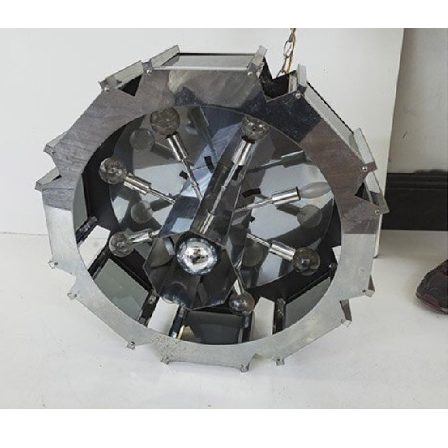 Frederick Raymond Mid Century Modern 70's Chrome Chandelier - image-7