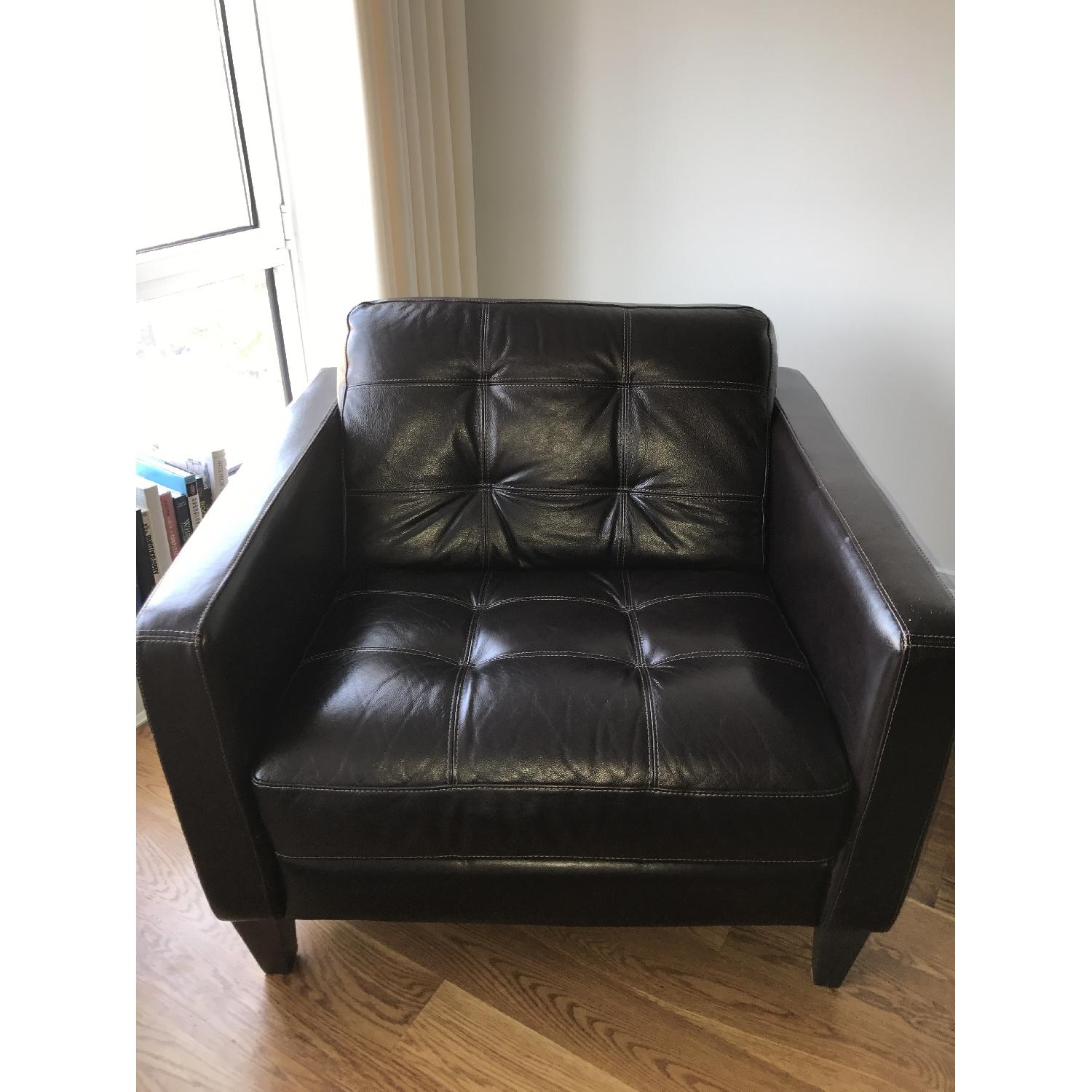 Natuzzi Milan Leather Sofa & Chair - image-4