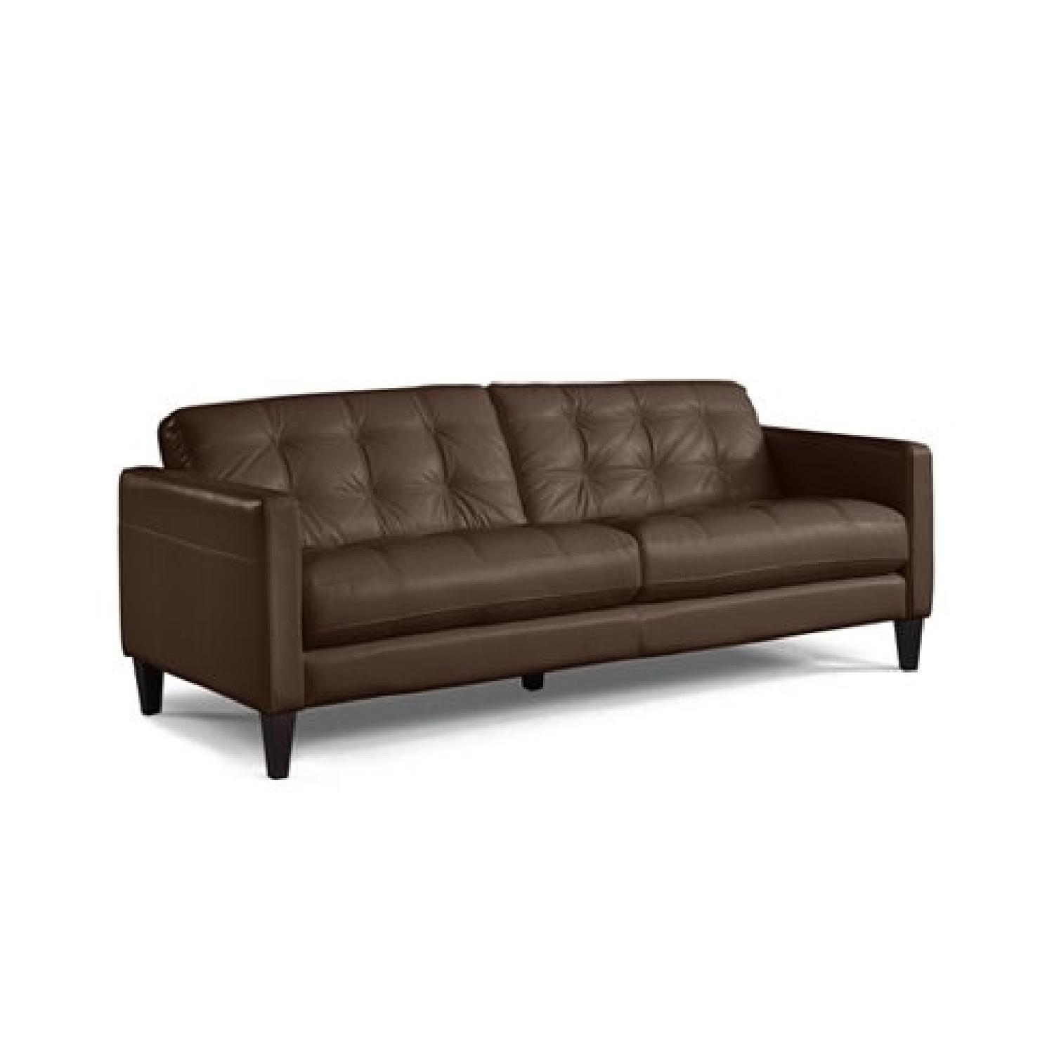 Natuzzi Milan Leather Sofa & Chair - image-5