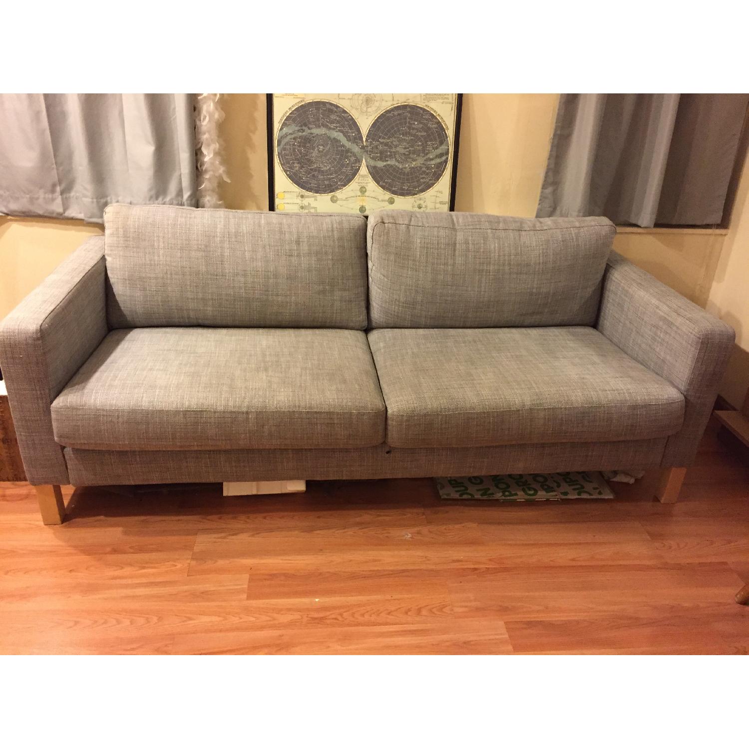 Ikea Karlstad Sofa in Isunda Grey - AptDeco