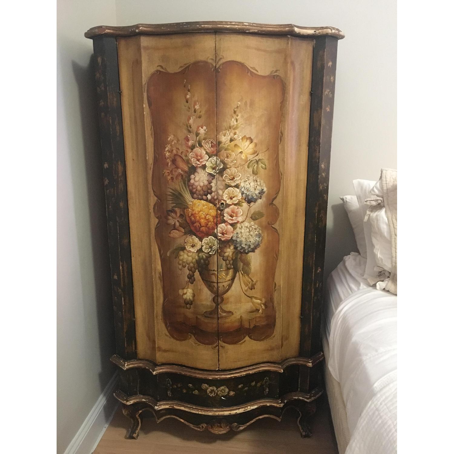 ABC Carpet and Home Hand-Painted Antique Armoire - image-1