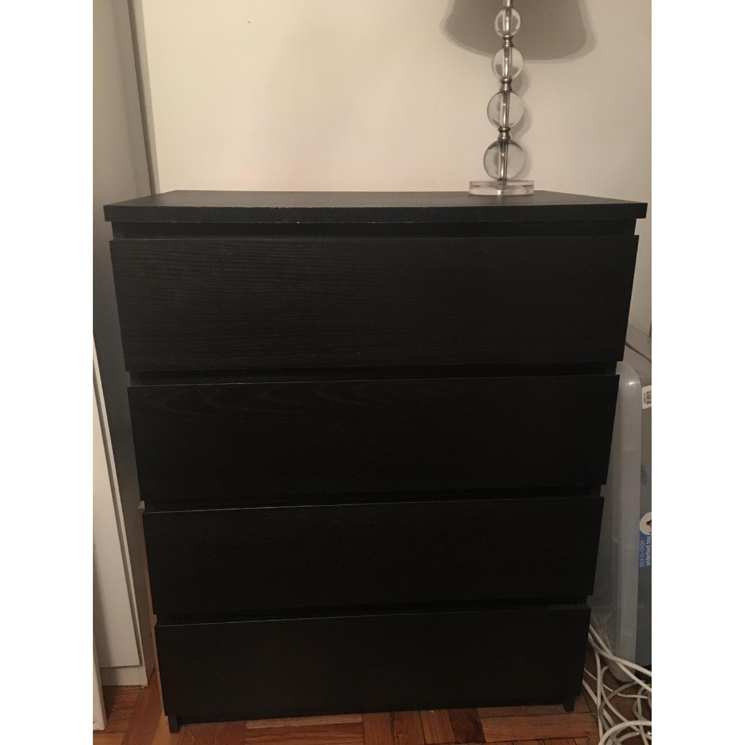 Ikea Malm 4-Drawer Dresser in Black-Brown - image-1