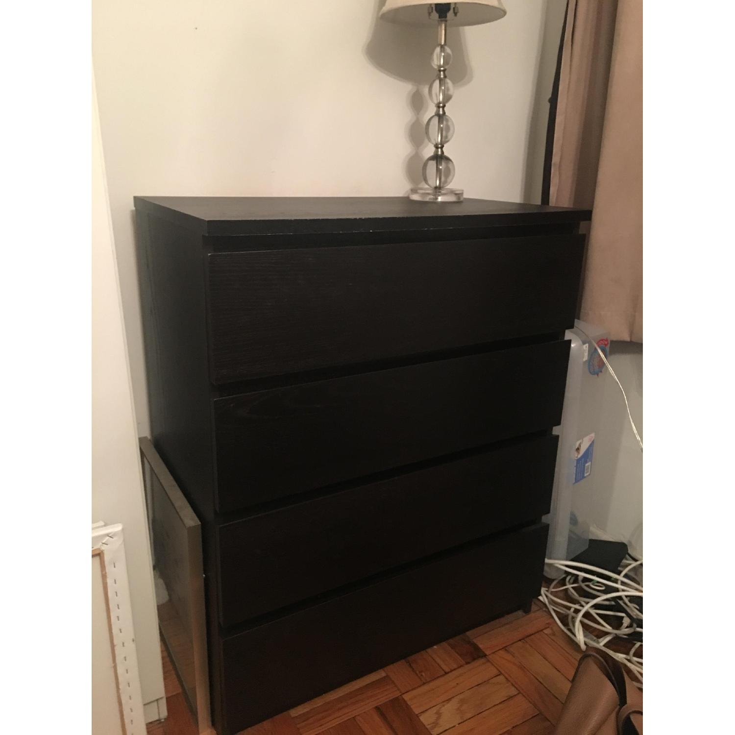 Ikea Malm 4-Drawer Dresser in Black-Brown - image-2