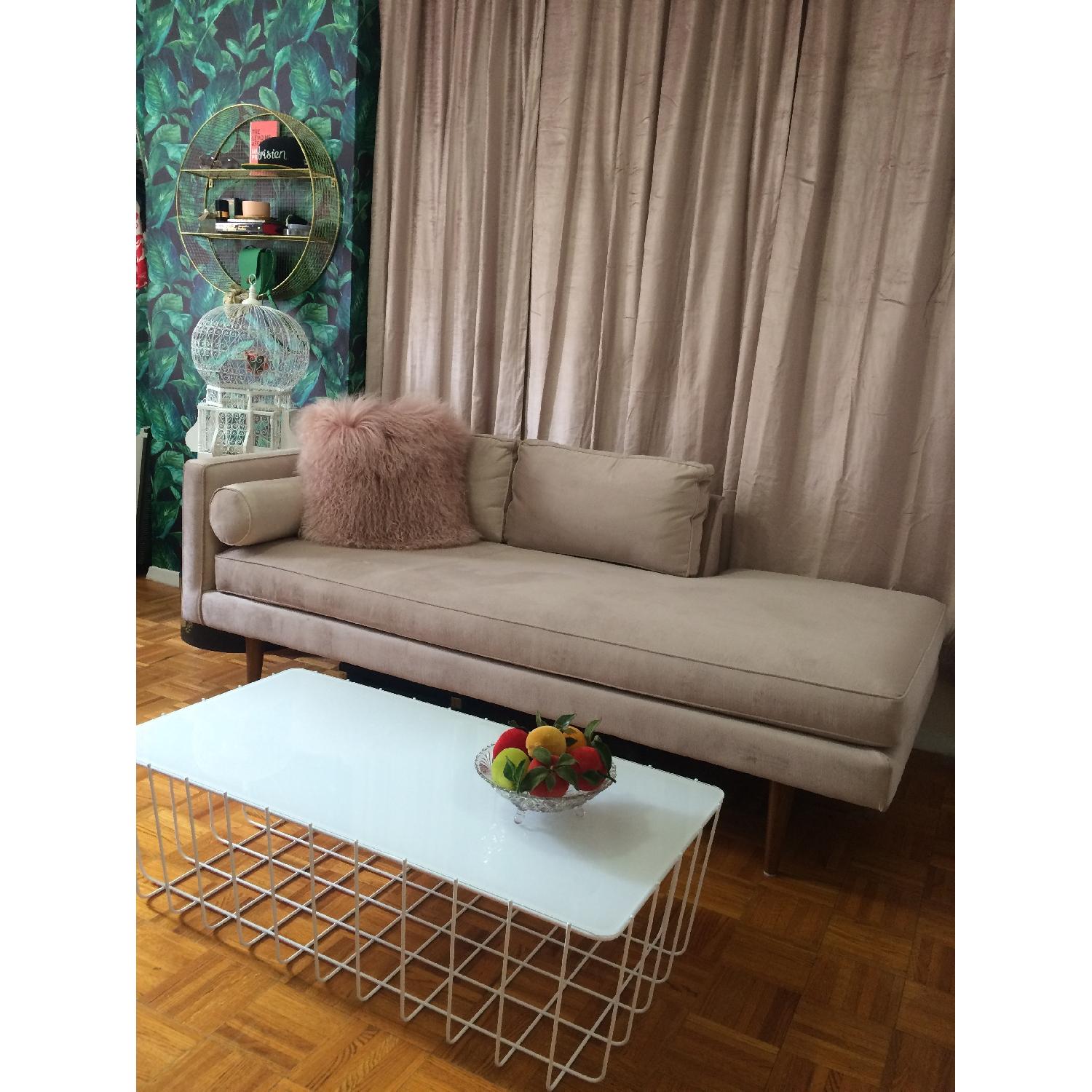 West Elm Monroe MidCentury Chaise Lounge AptDeco
