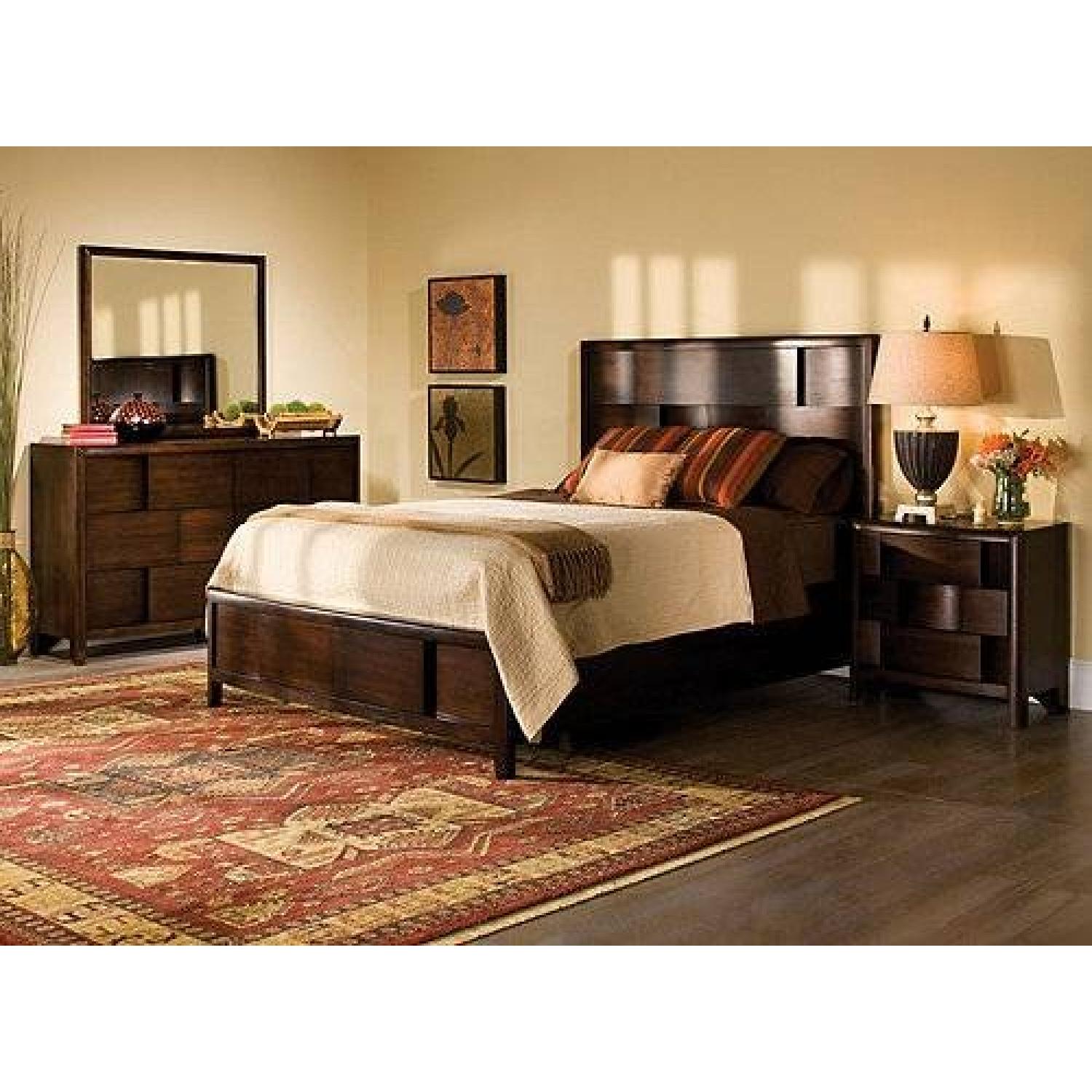 Raymour & Flanigan Saratoga Dark Wood Queen Storage Platform Bed - image-3