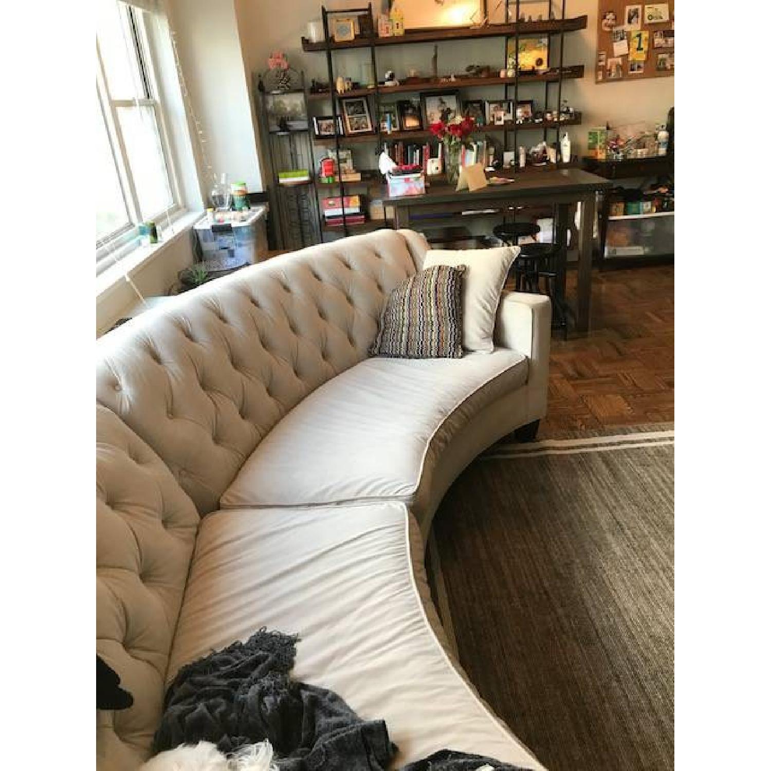 Raymour & Flanigan Ainsley 2-Piece Semi-Circle Sectional Sofa - image-1