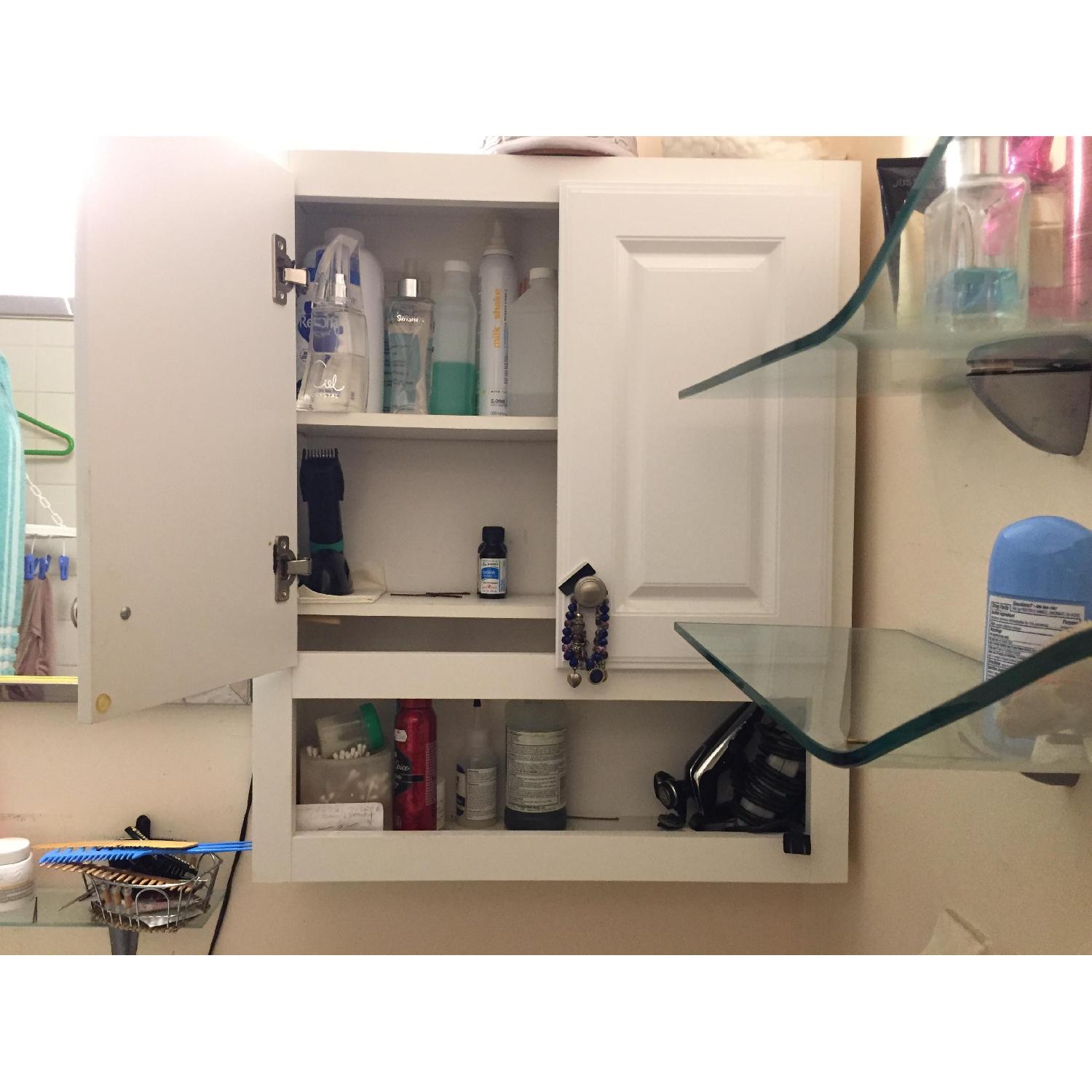 White Bathroom Storage Cabinet - image-2