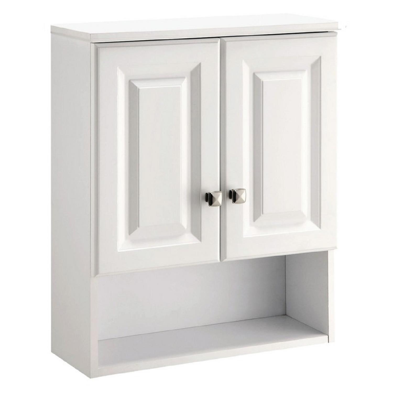 White Bathroom Storage Cabinet - image-4