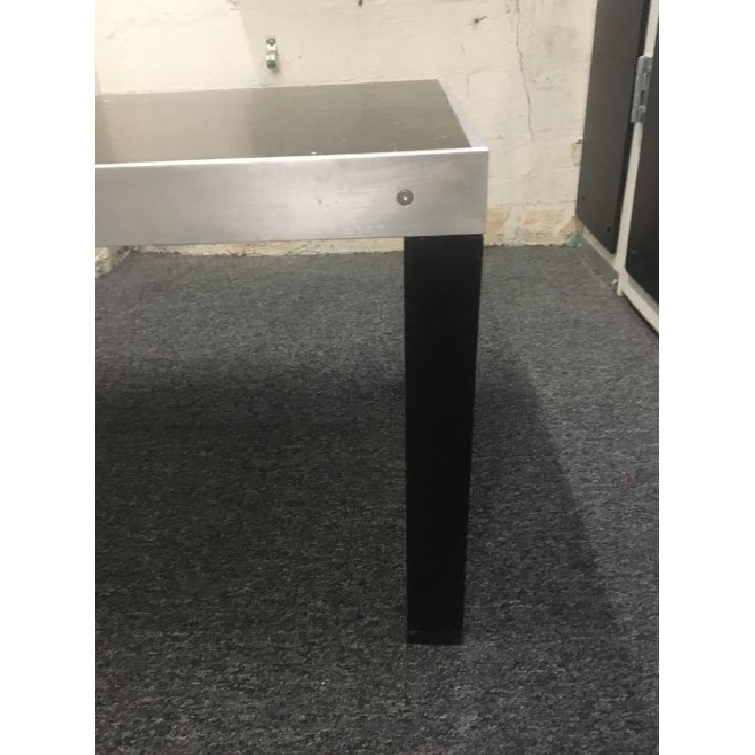 Custom Dark Wood & Metal Coffee Table - image-4