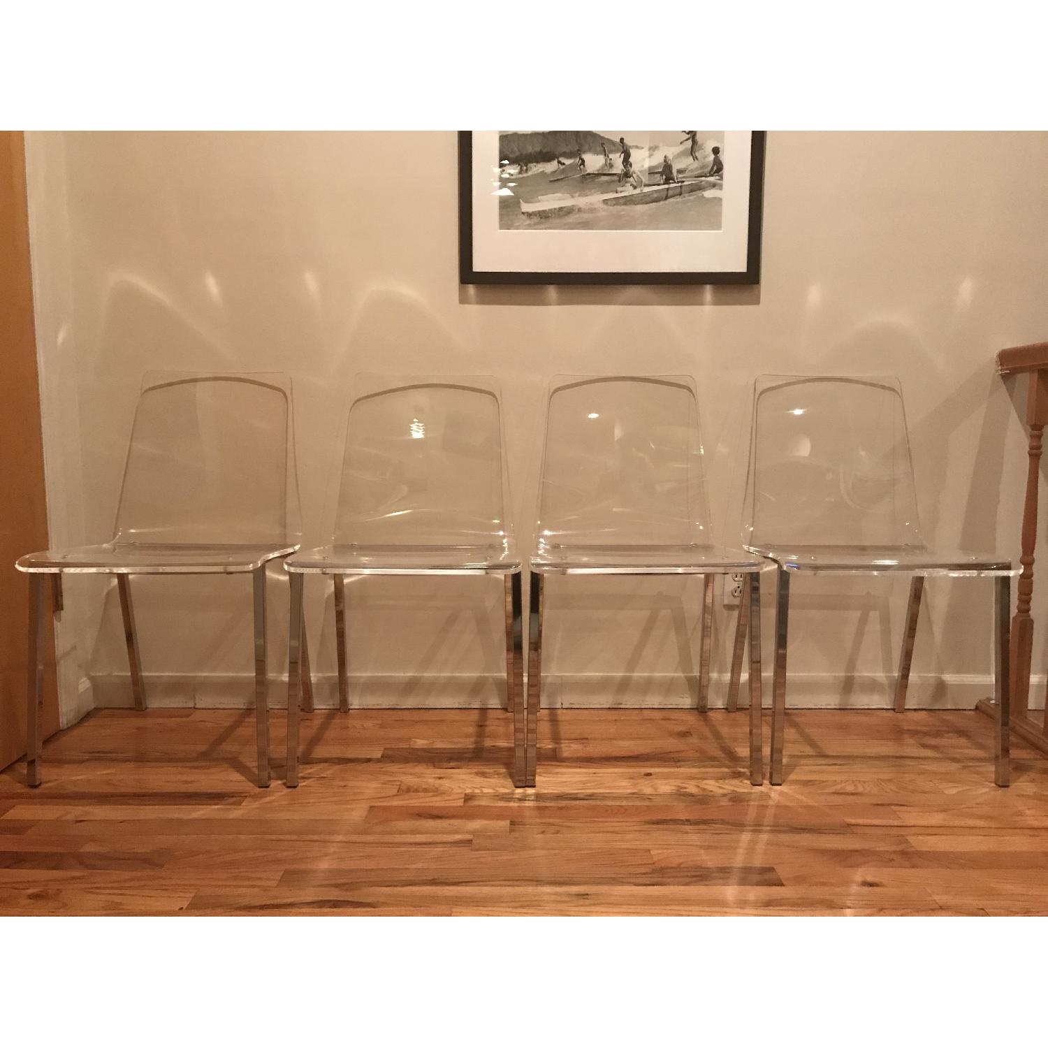 CB2 Vapor Acrylic Dining Chairs AptDeco