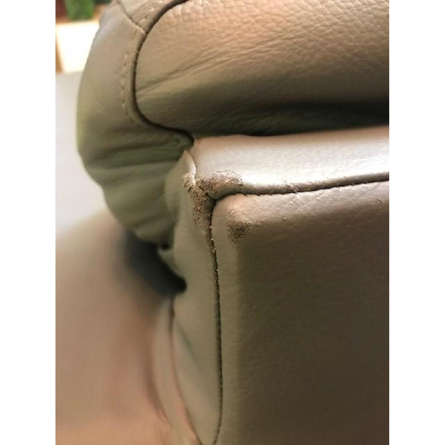 Ikea Skogaby Leather Loveseat in Gray - image-4