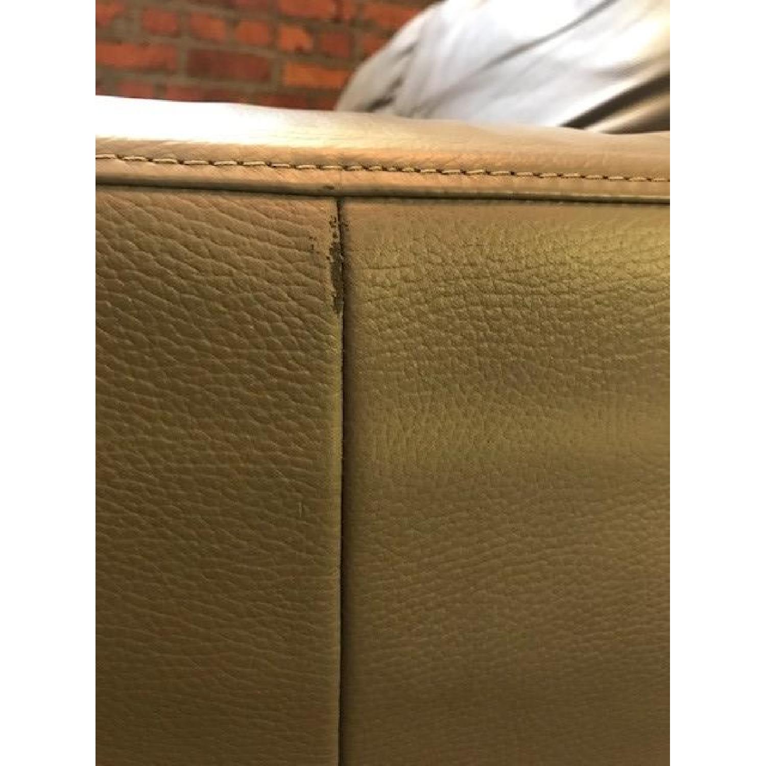 Ikea Skogaby Leather Loveseat in Gray - image-5