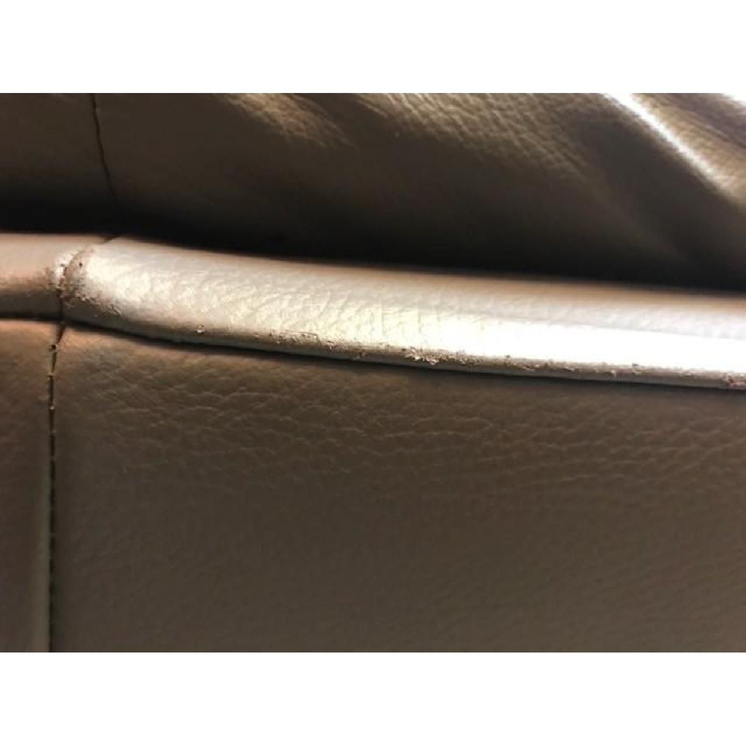 Ikea Skogaby Leather Loveseat in Gray - image-6