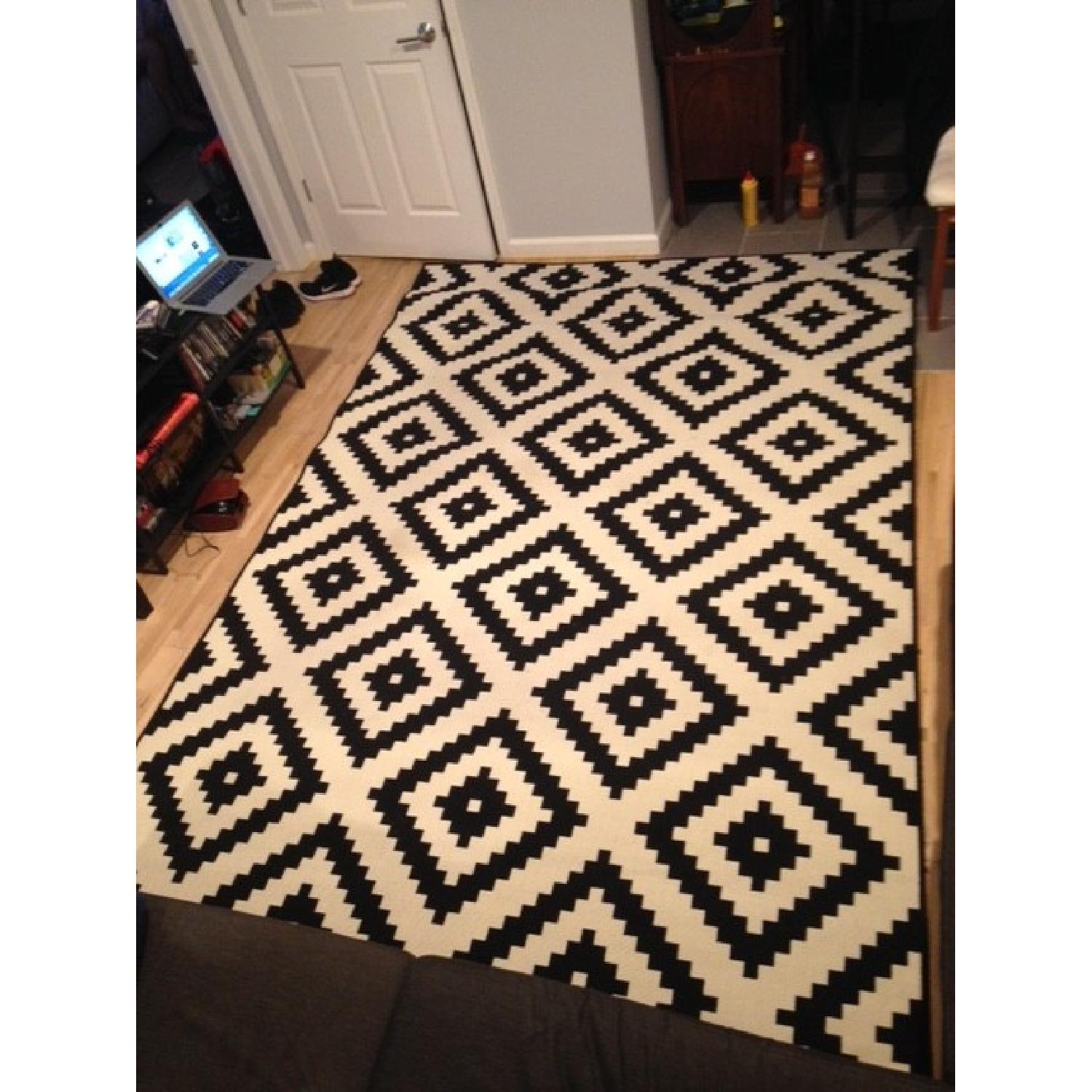 Ikea Lappljung Ruta Black & White Area Rug - image-1