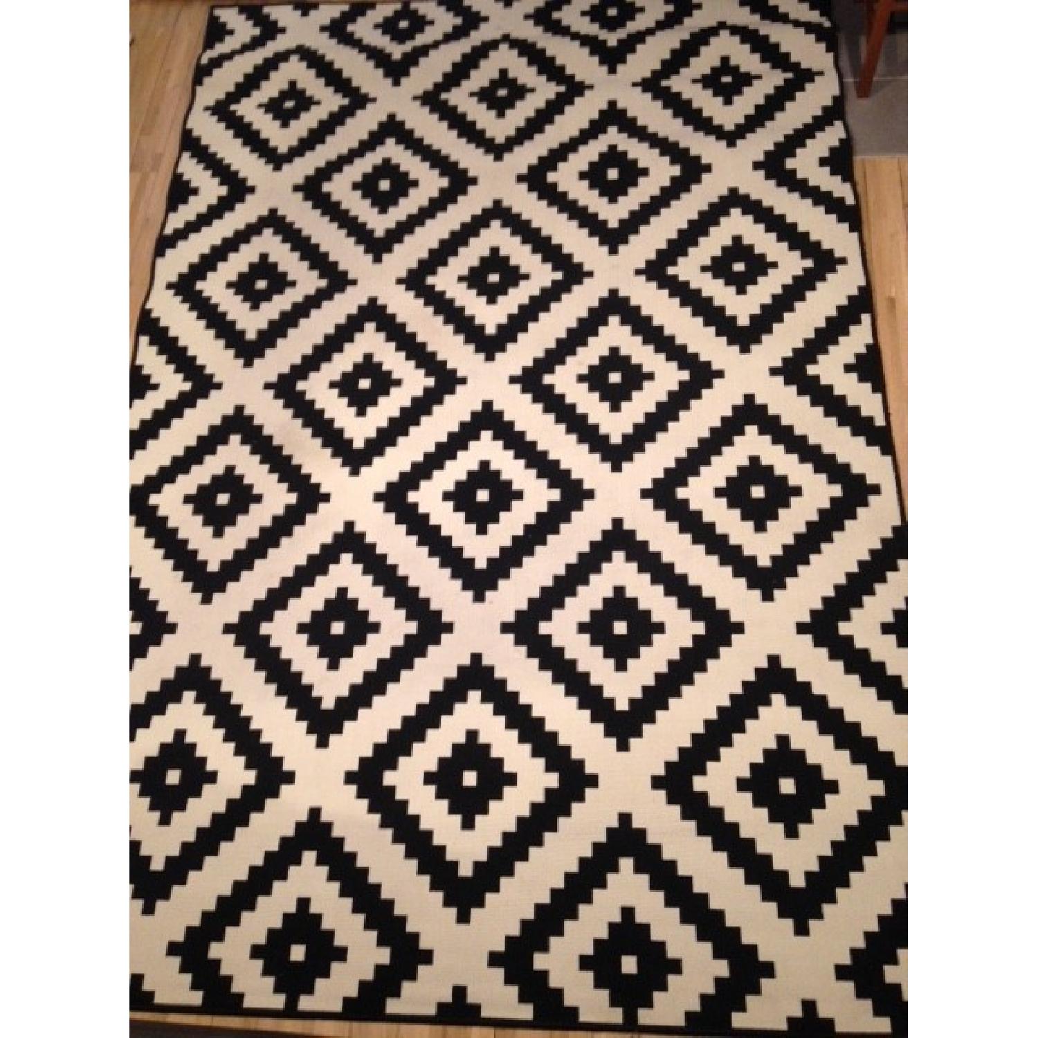 Ikea Lappljung Ruta Black & White Area Rug - image-2