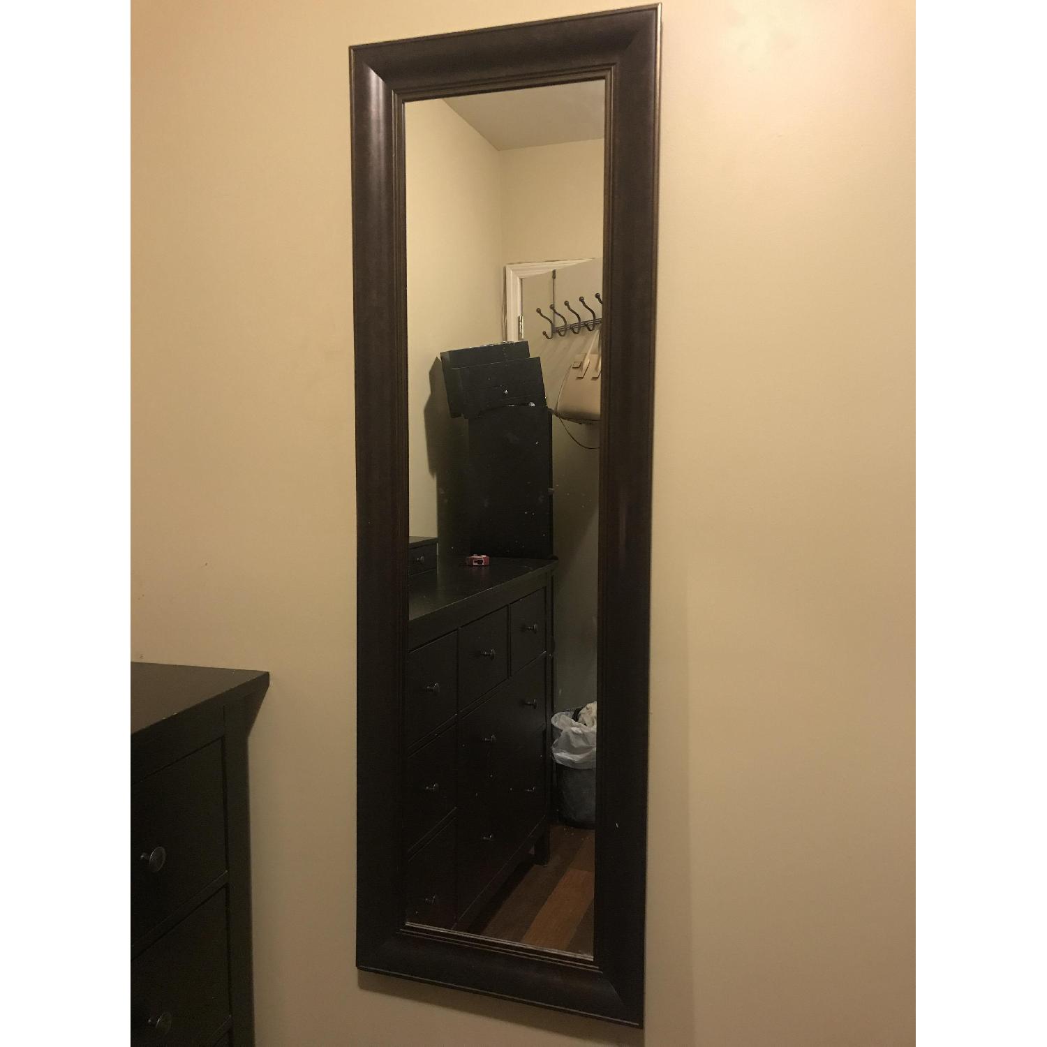 Black/Brown Framed Mirror - image-1