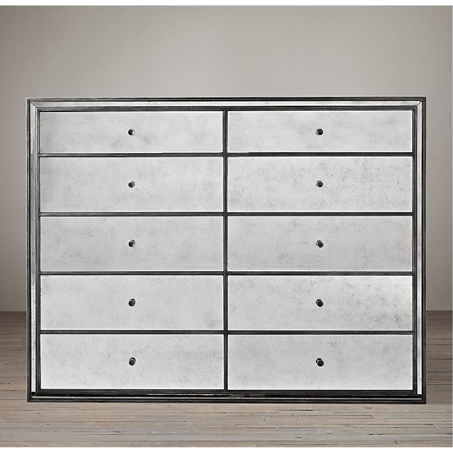 Restoration Hardware Strand 10-Drawer Mirrored Dresser - image-4
