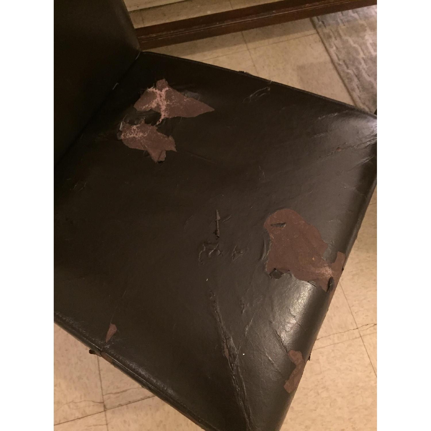 Black Faux Leather Dining Chairs - image-6