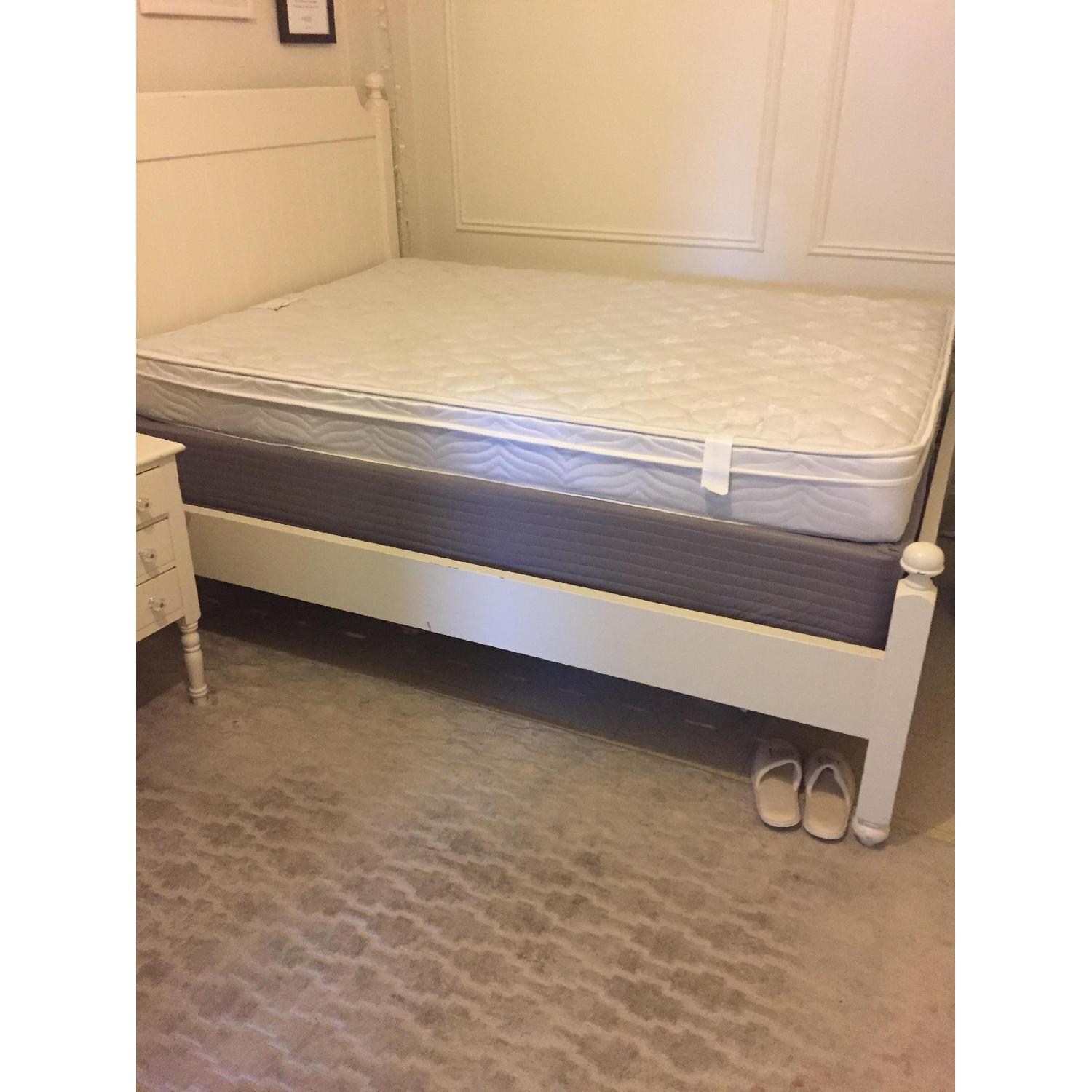 Pottery Barn Teen White Full Bed Frame - image-1