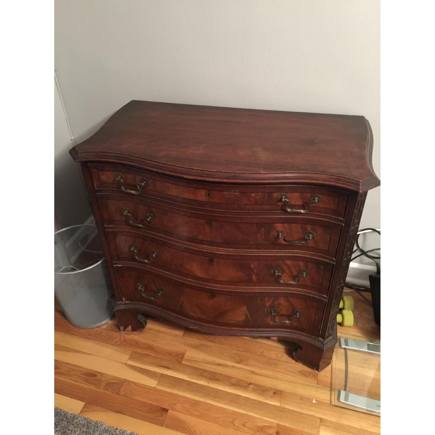 Vintage Dark Wood Dresser - image-1