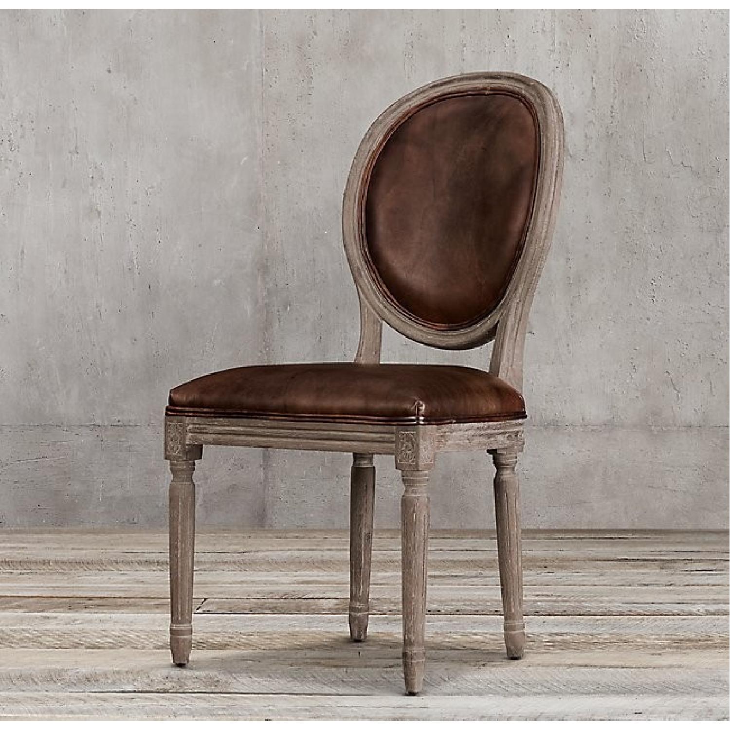 Restoration Hardware Dining Table w/ 6 Vintage Round Back Chairs - image-4