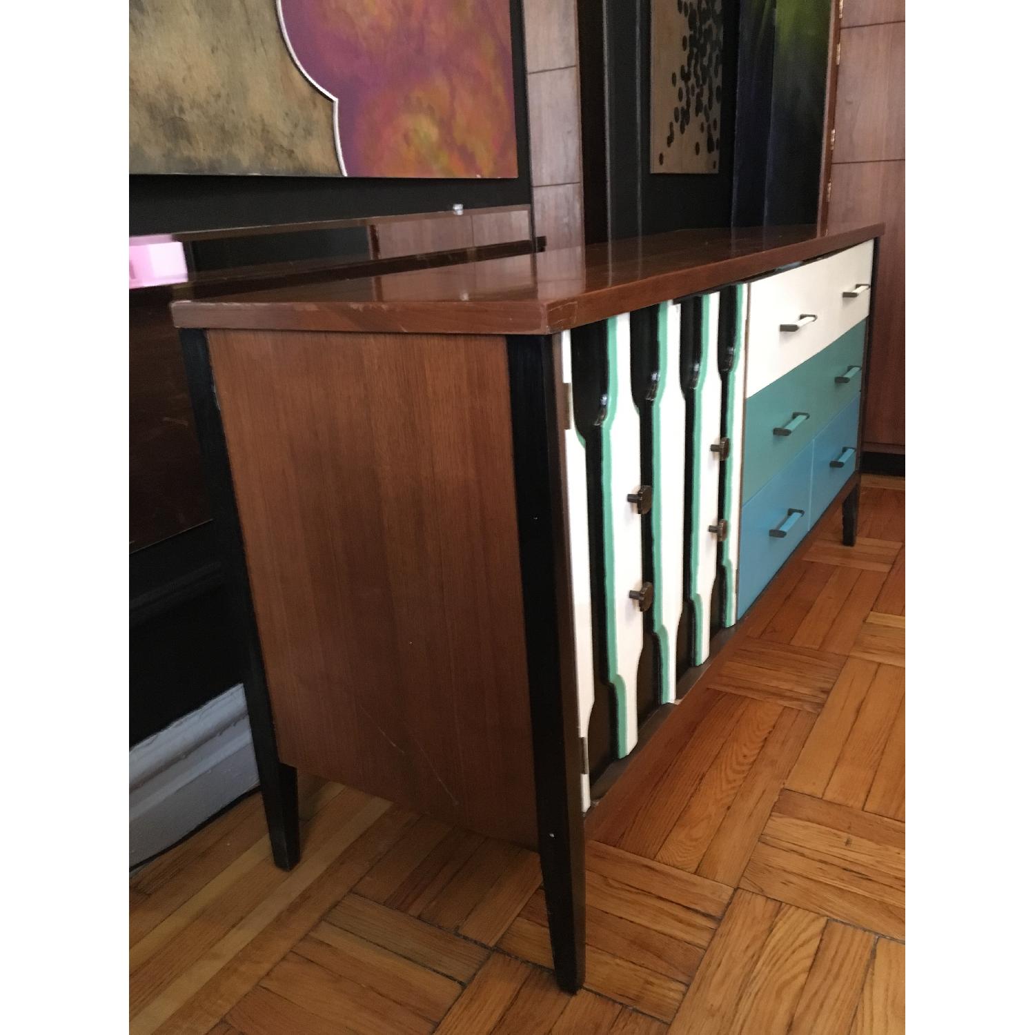 Vintage Hand-Painted Mid-Century Modern Dresser - image-3