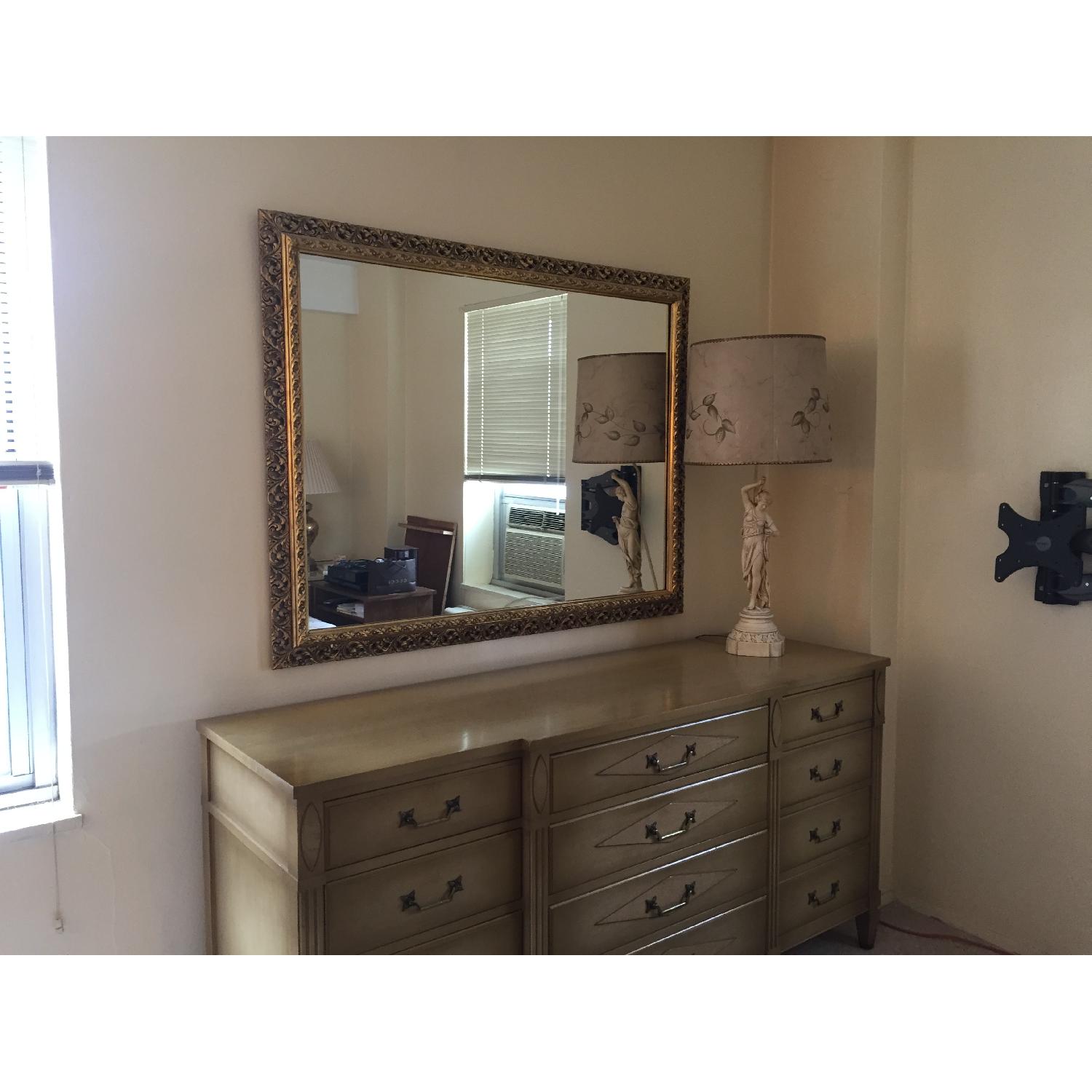 Vintage Gold Frame Rectangular Wall Mirror - image-3