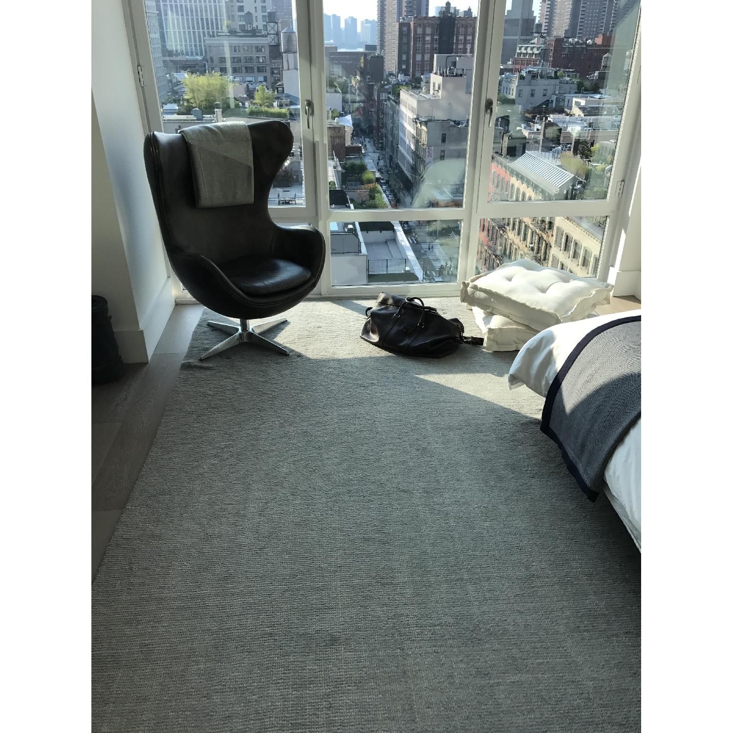 Restoration Hardware Distressed Wool Rug in Silver - image-1