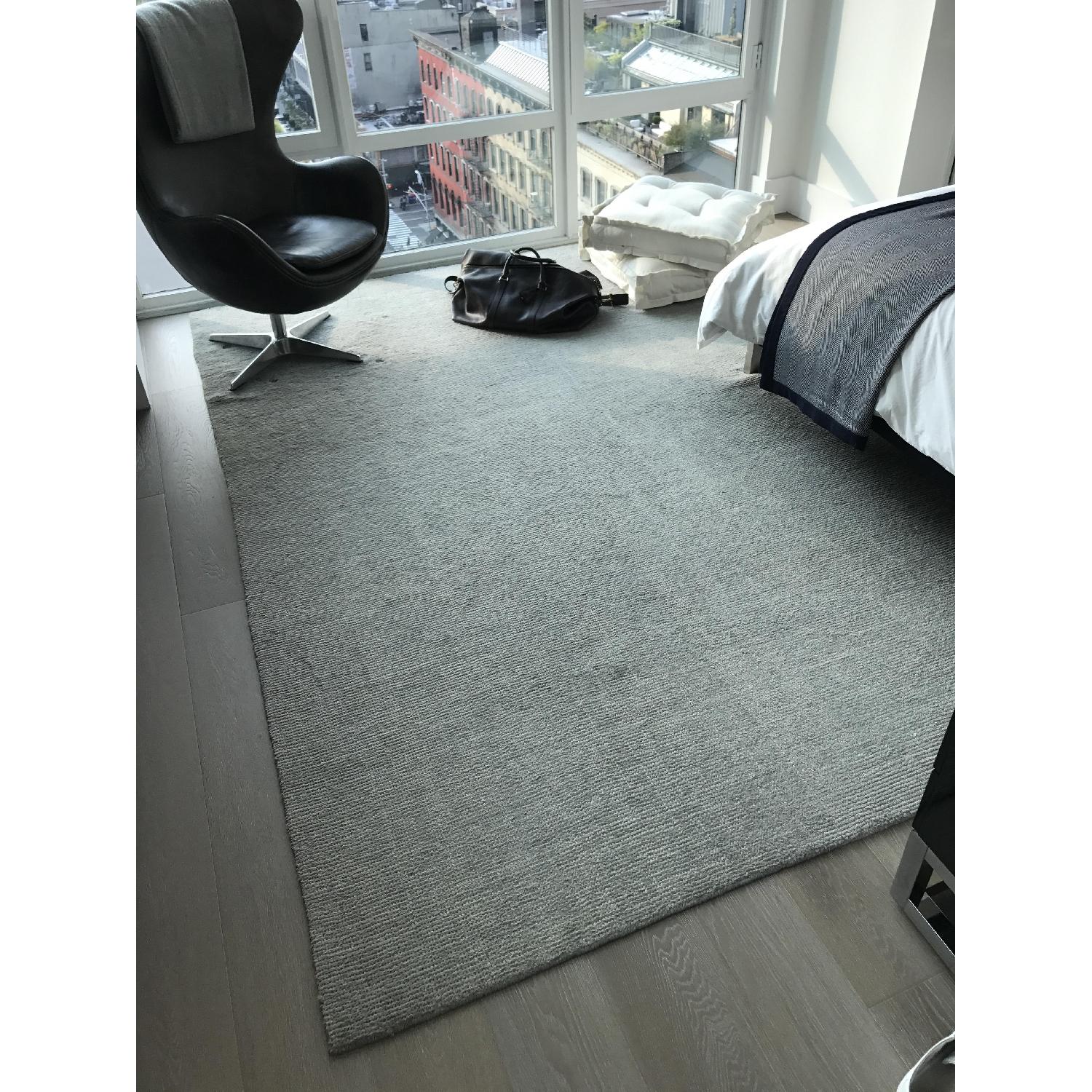 Restoration Hardware Distressed Wool Rug in Silver - image-2