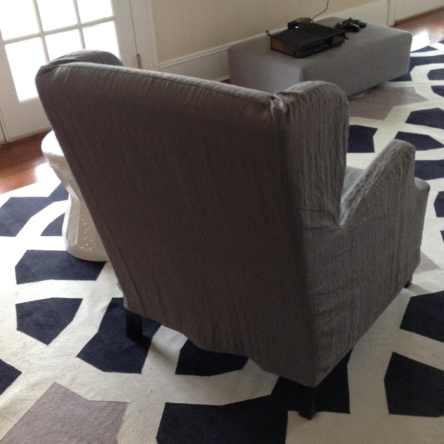 Grey Linen Armchair - image-2