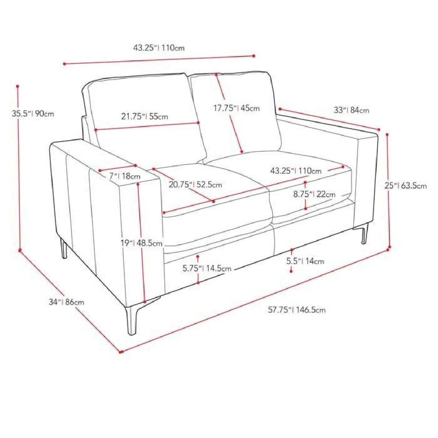 Corliving Cory Chenille Fabric Loveseat - image-4