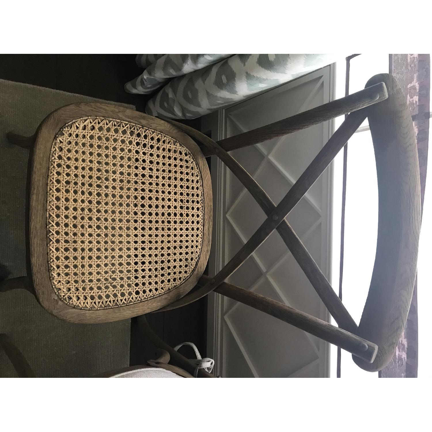 Restoration Hardware Madeleine Side Chairs w/ Belgian Linen Cushion - image-2