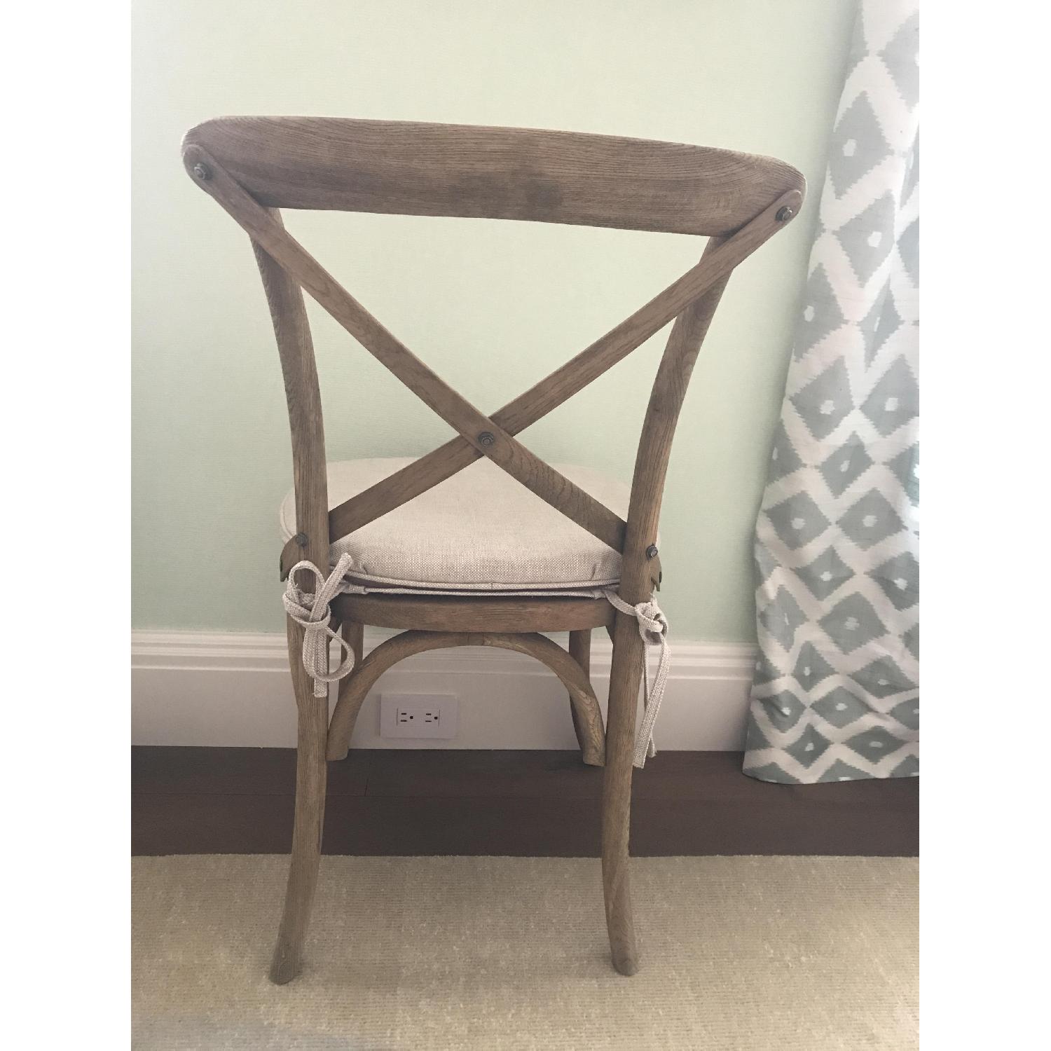 Restoration Hardware Madeleine Side Chairs w/ Belgian Linen Cushion - image-6