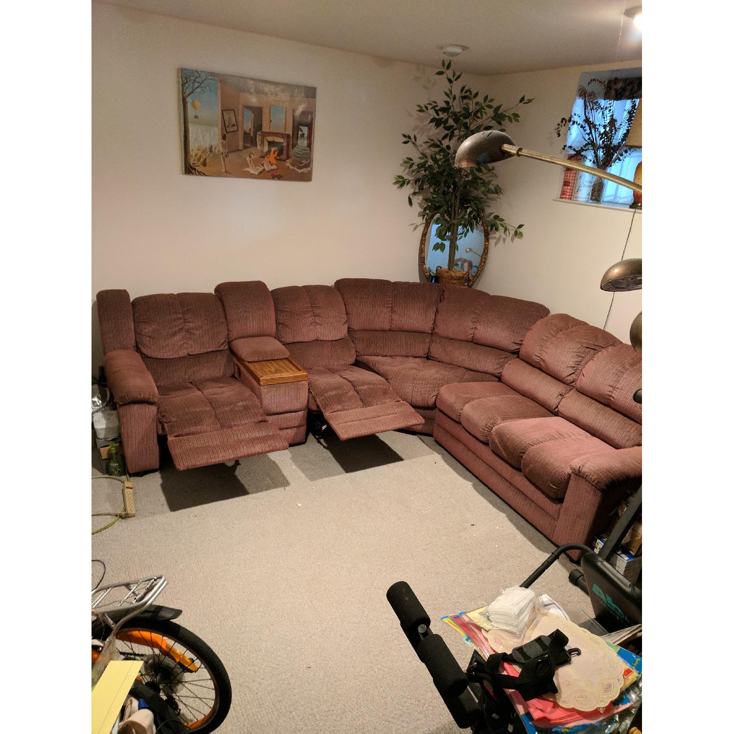 Macy's 3 Piece Recliner Sectional Sofa AptDeco