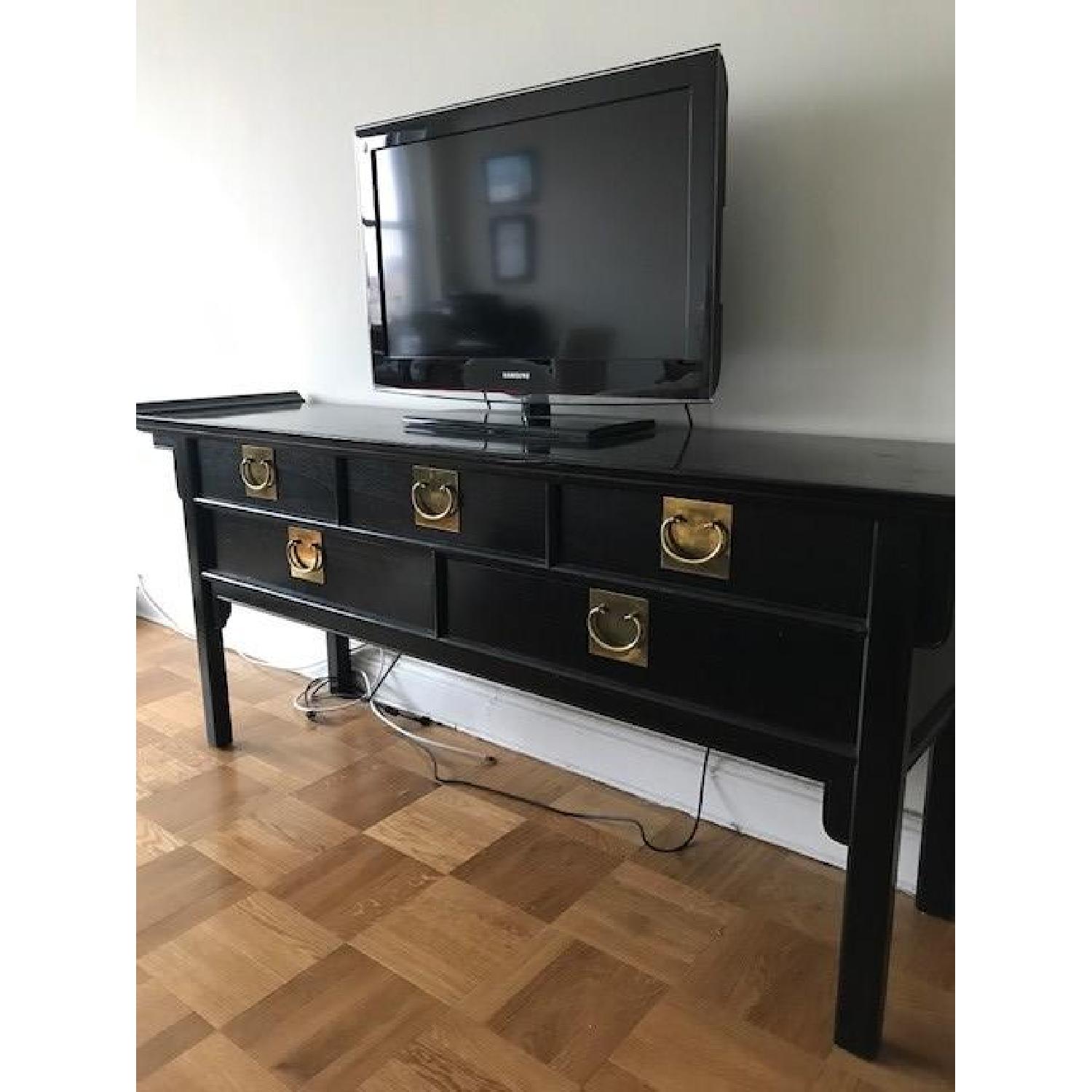 Century Furniture Black Wooden Cabinet - image-2