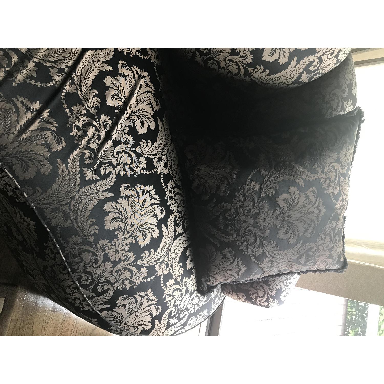 Art Deco Style Black & Gold Sofa - image-5