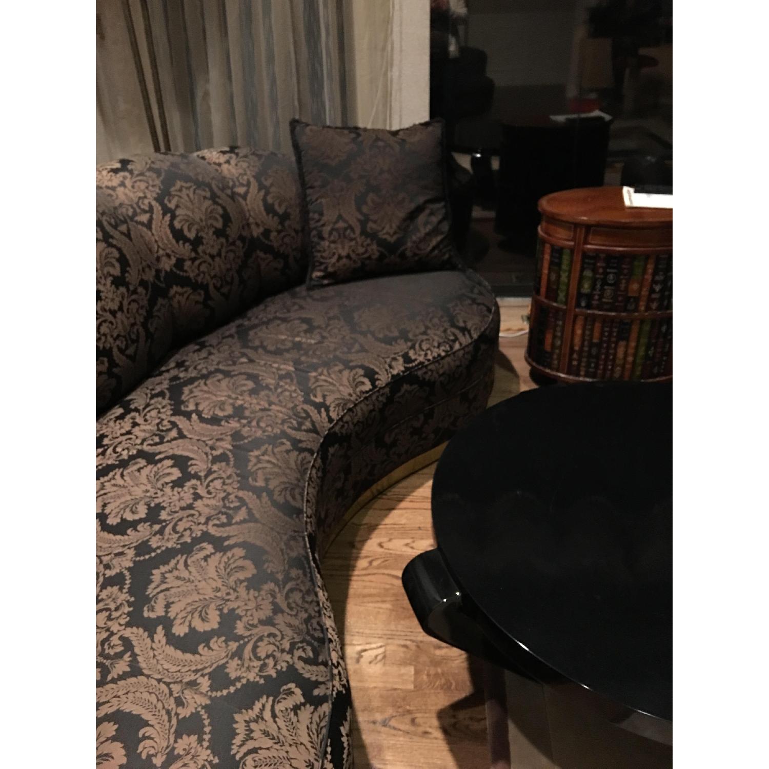 Art Deco Style Black & Gold Sofa - image-8