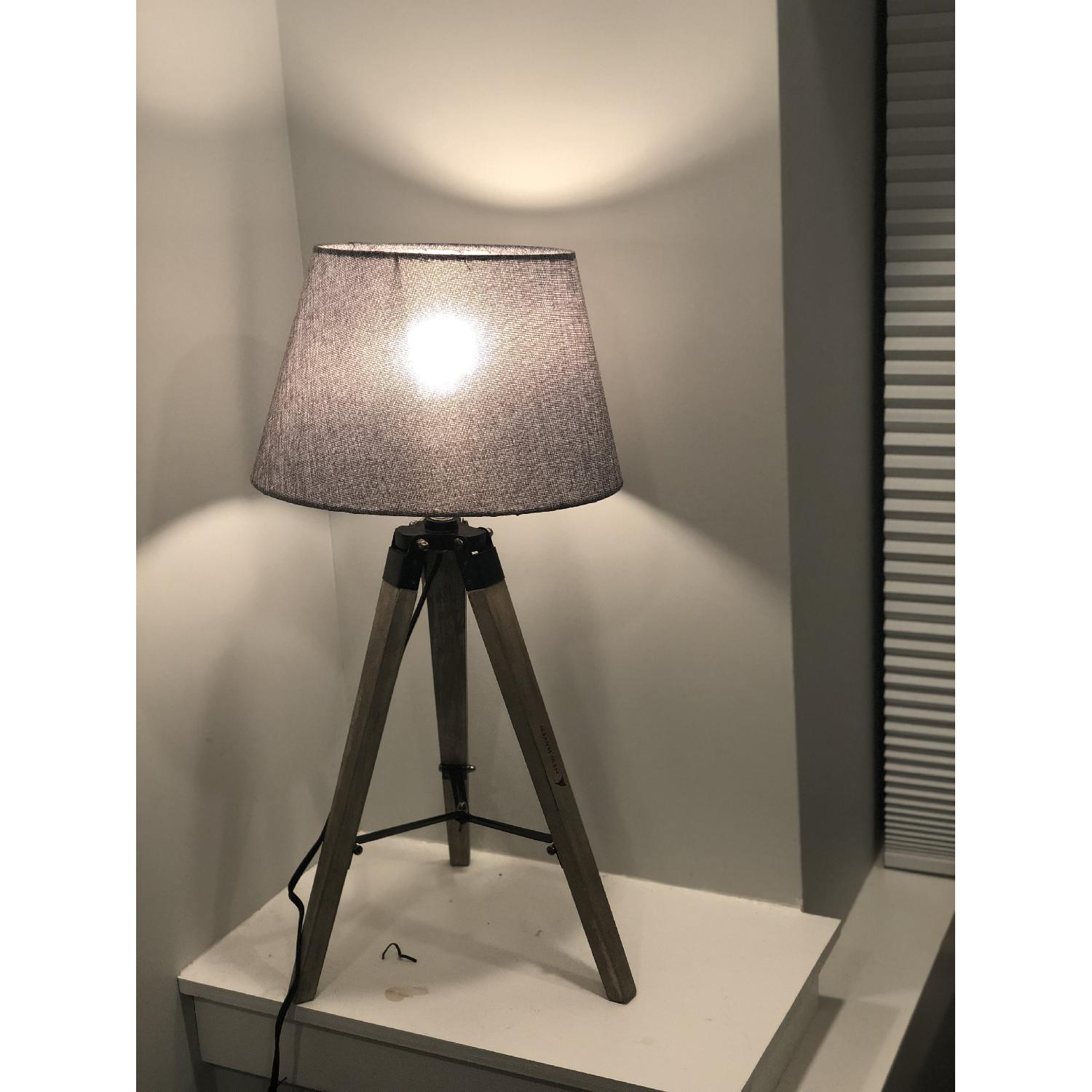 New Haven Small Rustic Tripod Floor Lamp - image-4