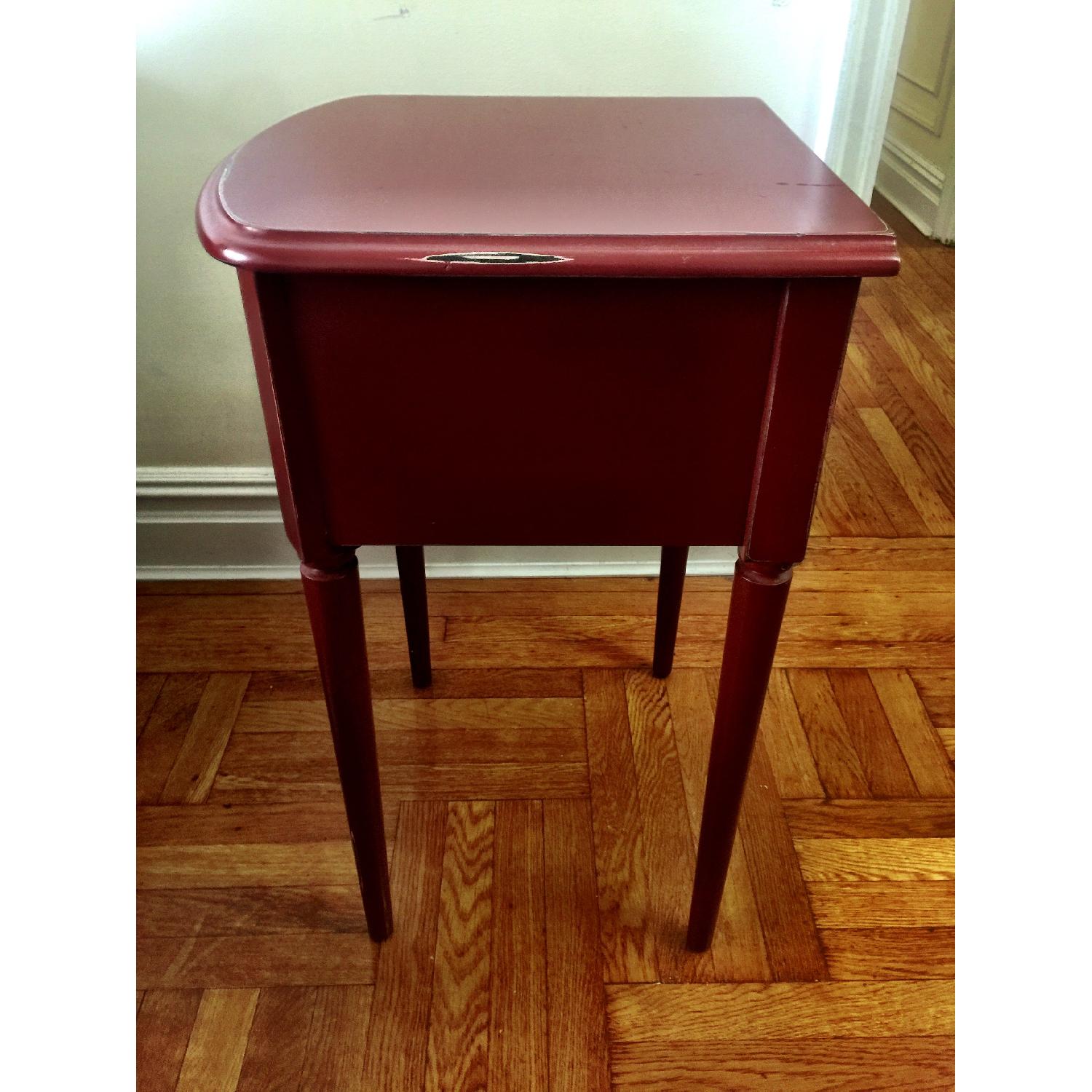 Pottery Barn Charlotte Bedside Table in Red - image-3