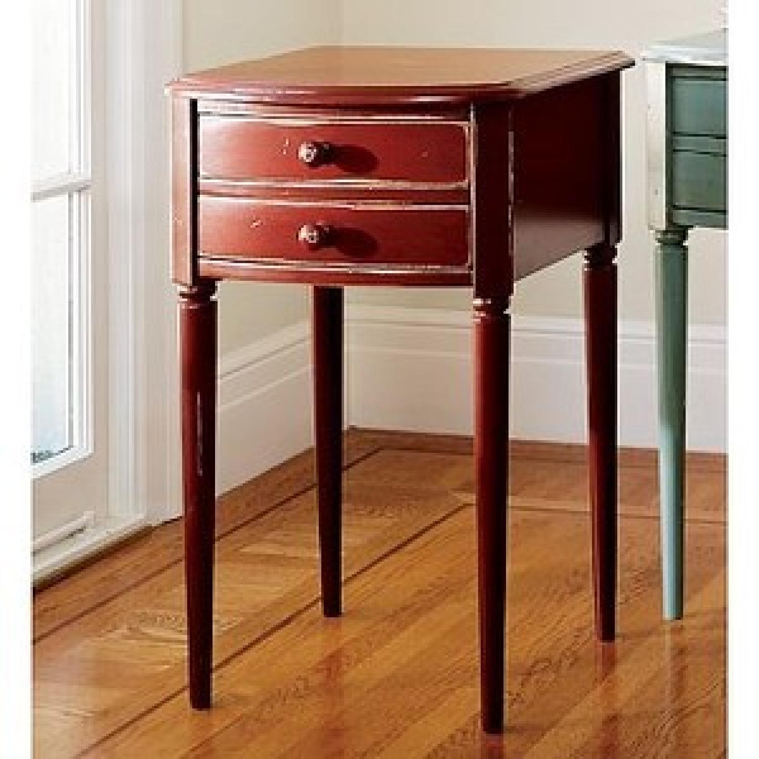 Pottery Barn Charlotte Bedside Table in Red - image-6